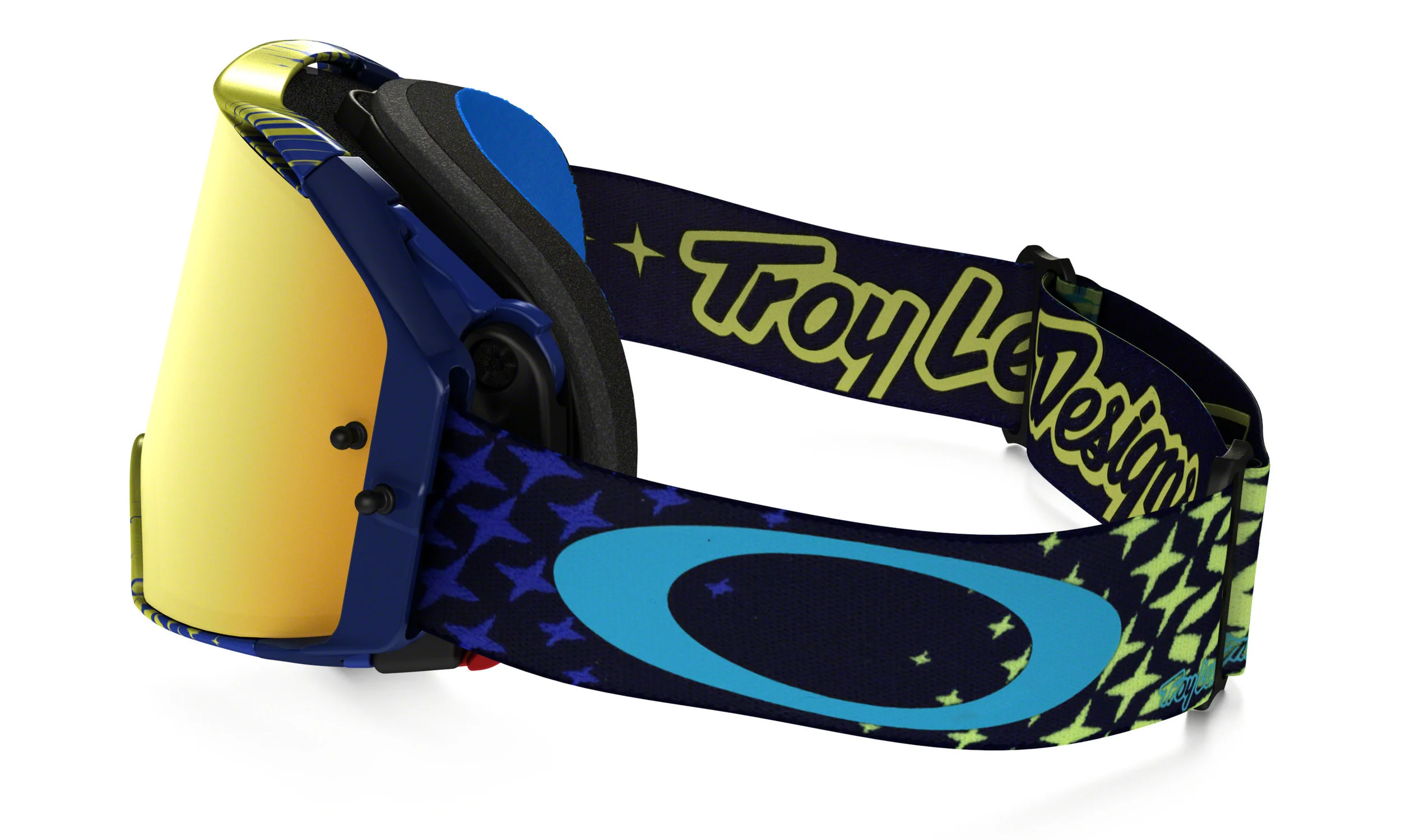 Oakley Airbrake MX Troy Lee Designs Starburst Yellow Blue 24k 