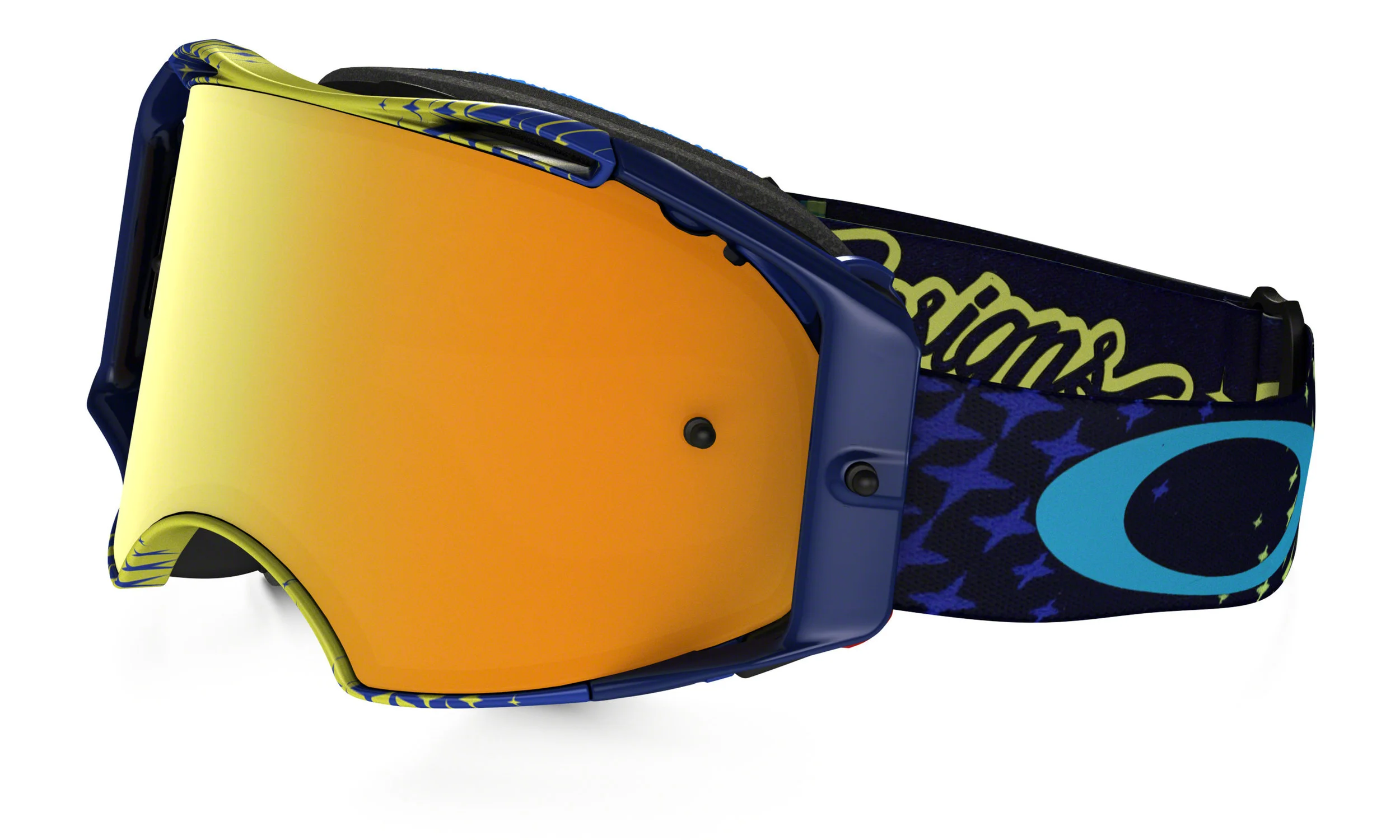 Oakley Airbrake MX Troy Lee Designs Starburst Yellow Blue 24k 