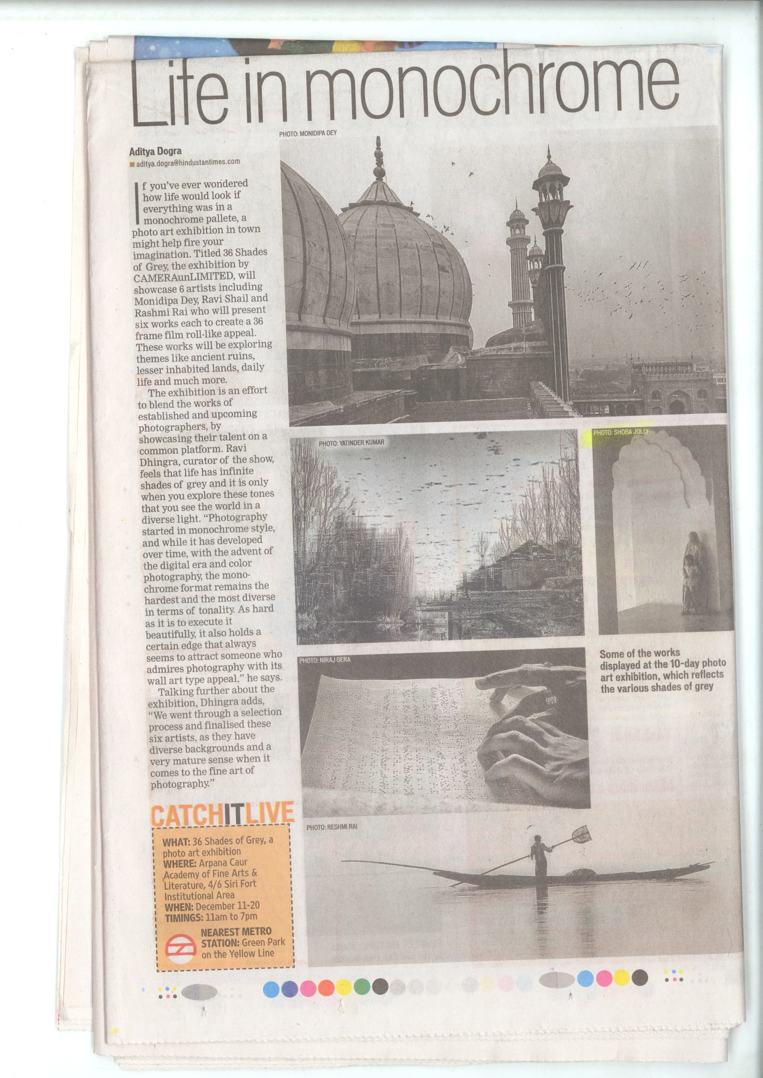 '36 Shades of Grey' Coverage in The Hindustan Times Newspaper