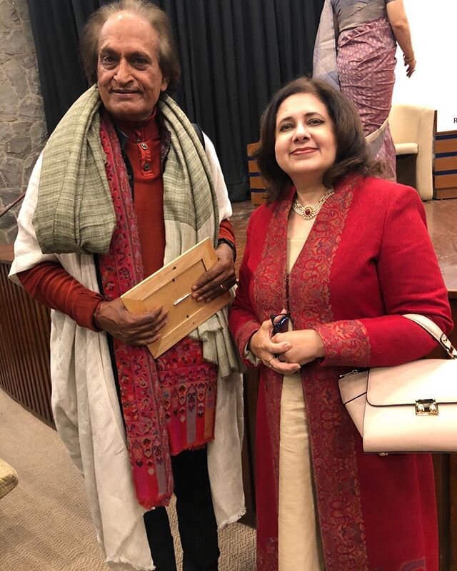 With legendary ace photographer Raghu Rai ji @raghurai.official who shared and spoke about his iconic photographs of Delhi at &ldquo;WORDS IN THE GARDEN &ldquo;at India International Centre, Delhi.# Words in the garden# Raghu Rai# photography# Malvik