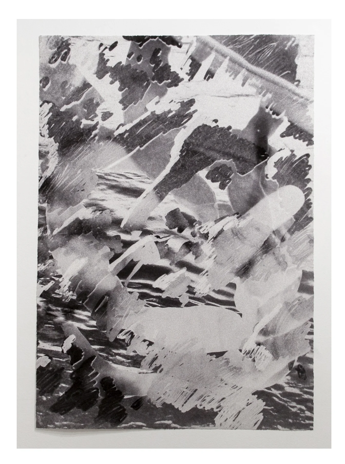 Antarctic cold front, undisclosed image, Flemington Racecourse. 1983, 2016 Print from film on water colour paper. 105cm x 150cm
