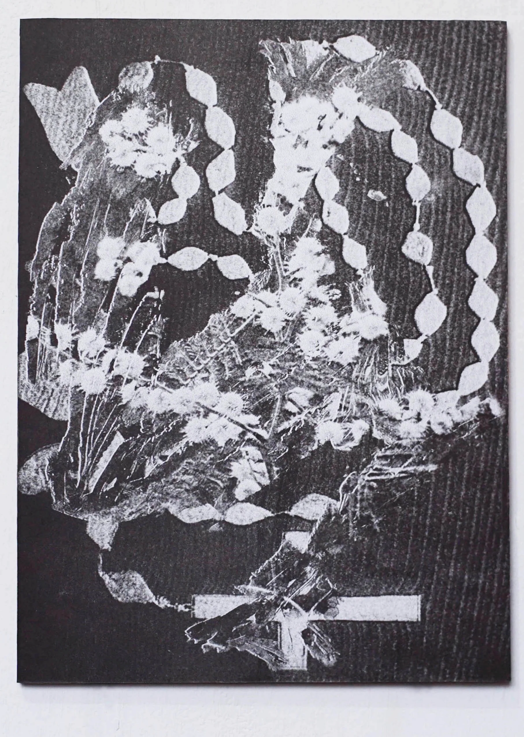 Rosary, 2019, 38 x 48cm, Grain touch risograph mounted on plywood with UV varnish.