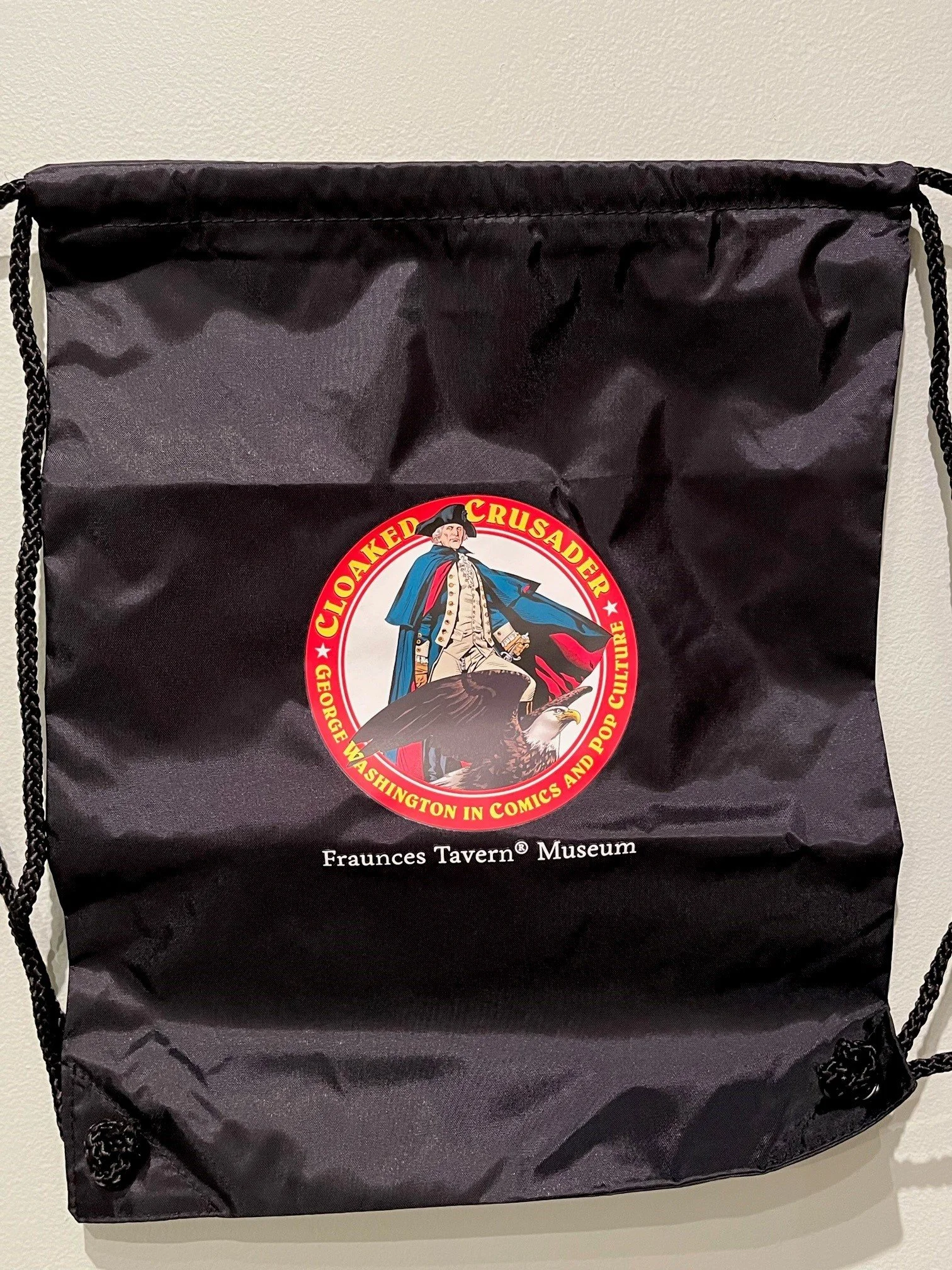 Cloaked Crusader Drawstring Bag (color) — Fraunces Tavern® Museum