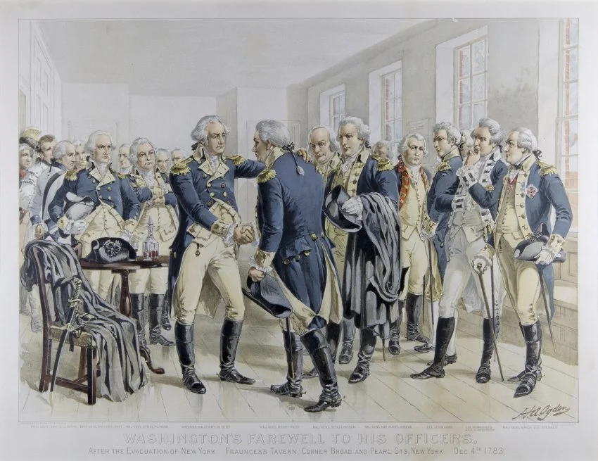 Reenactment of Washington's Farewell to his Officers in the Long Room