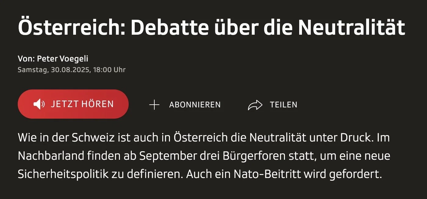 Prof. Feichtinger: Debatte über die Neutralität