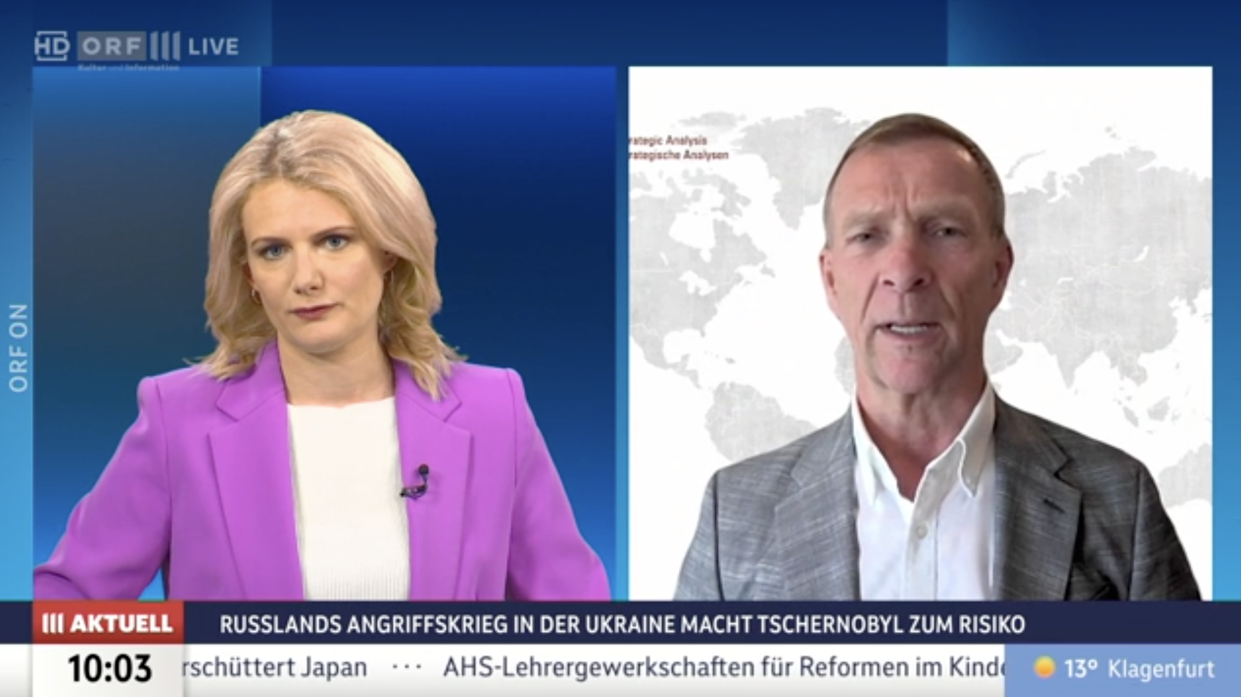 Feichtinger in ORFIII zum Risiko Tschernobyl