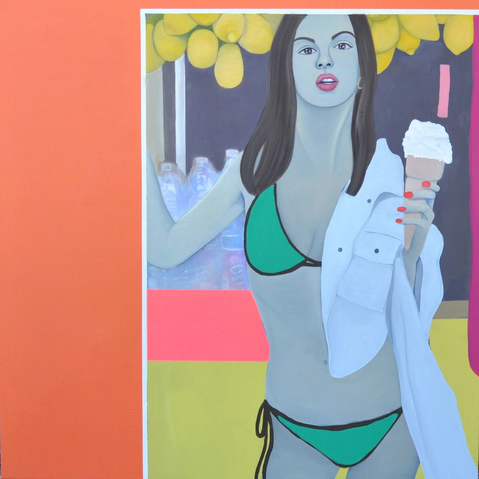   Gracie , Oil, Acrylic, on Canvas, 100i x 100 cm 