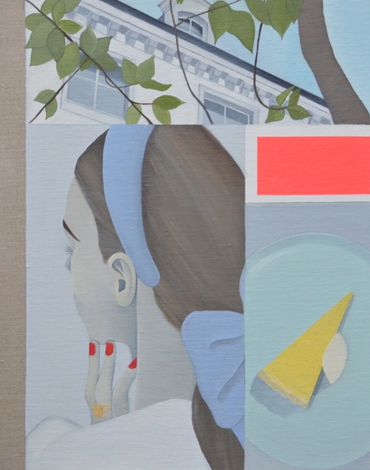   Mecredi , Oil, Acrylic, on Linen, 49 x 39 cm 