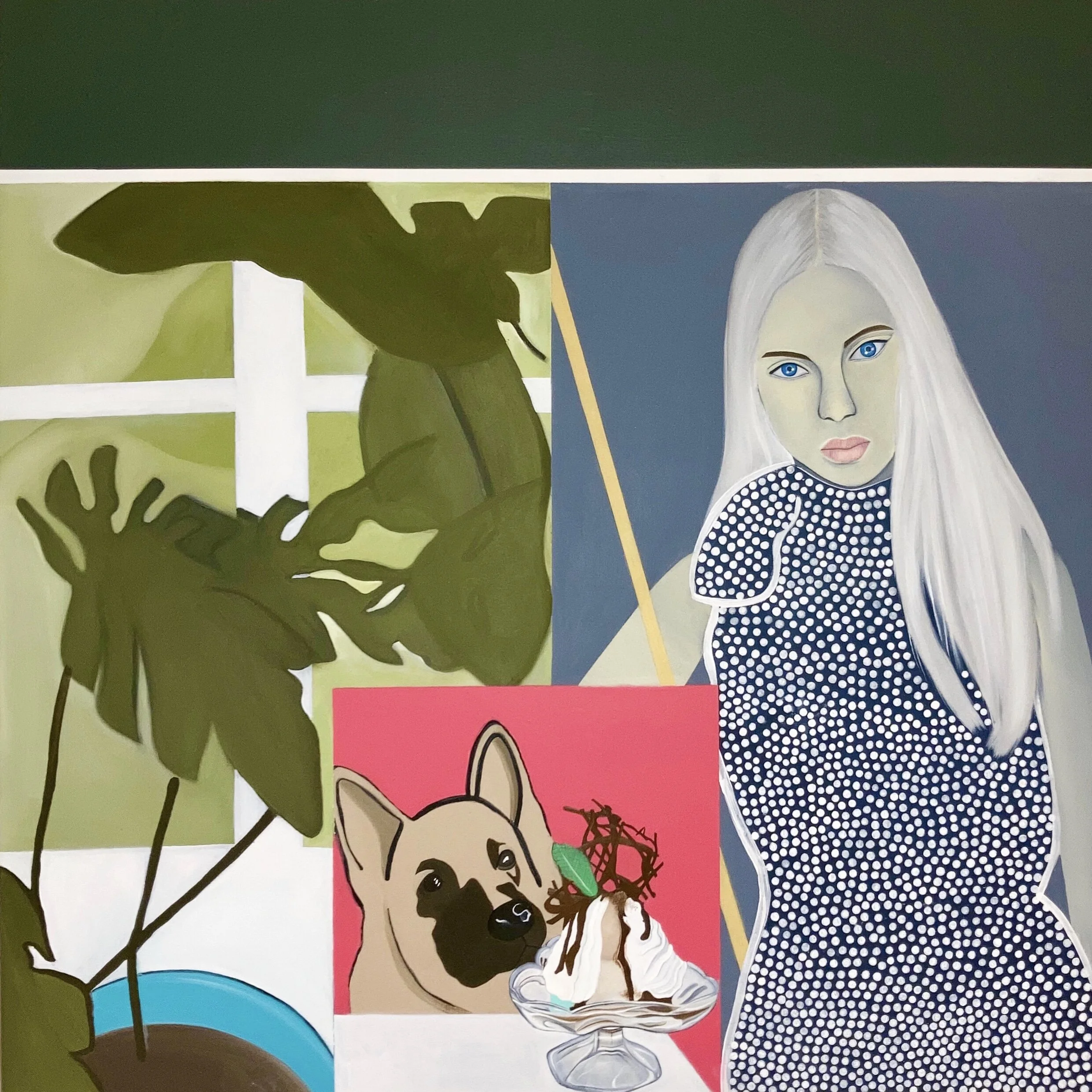   Anna,  Oil, Acrylic, on Canvas, 100 x 100 cm 