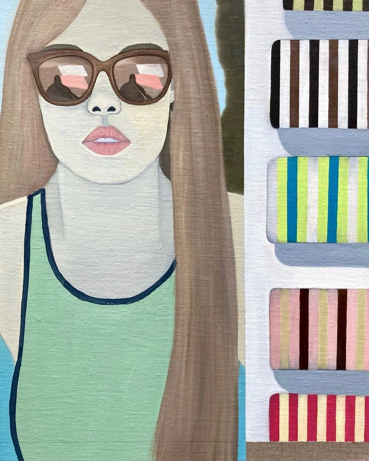   Alexa , Oil, Acrylic, on Linen, 49 x 39 cm 