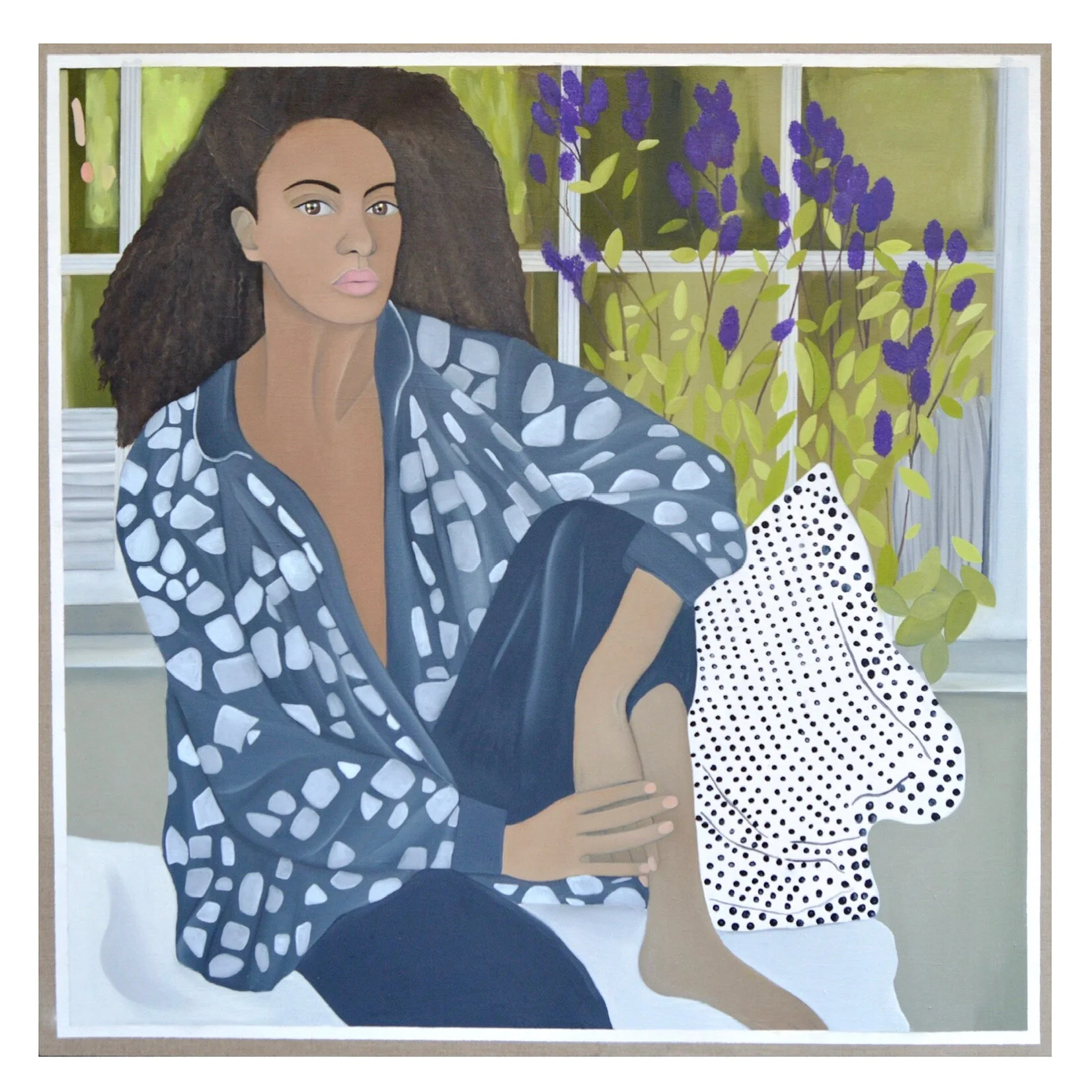   Amanda  , Oil, acrylic on linen, 100cm x 100cm 