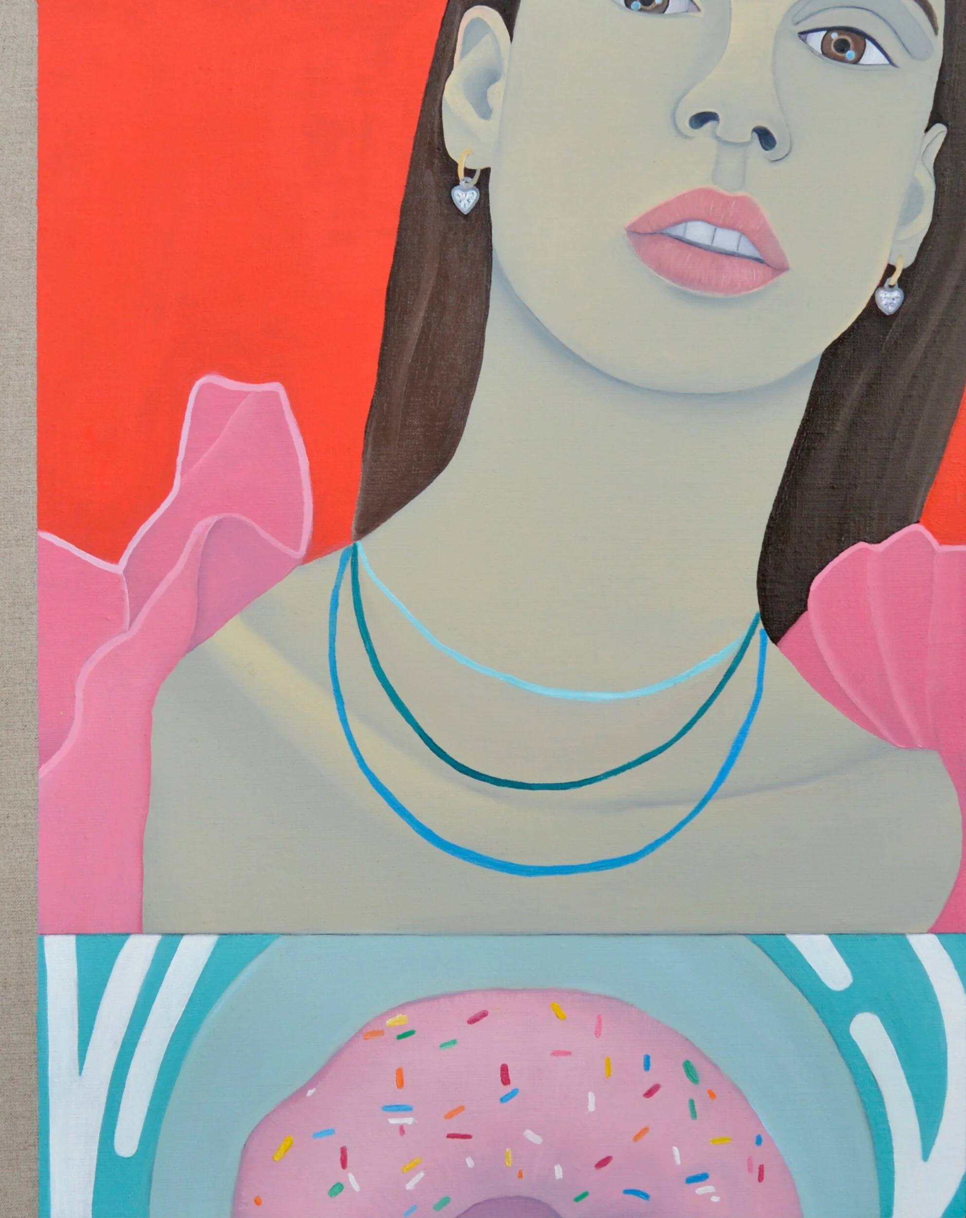   Betty , Oil, Acrylic, on Linen, 49 x 39 cm 