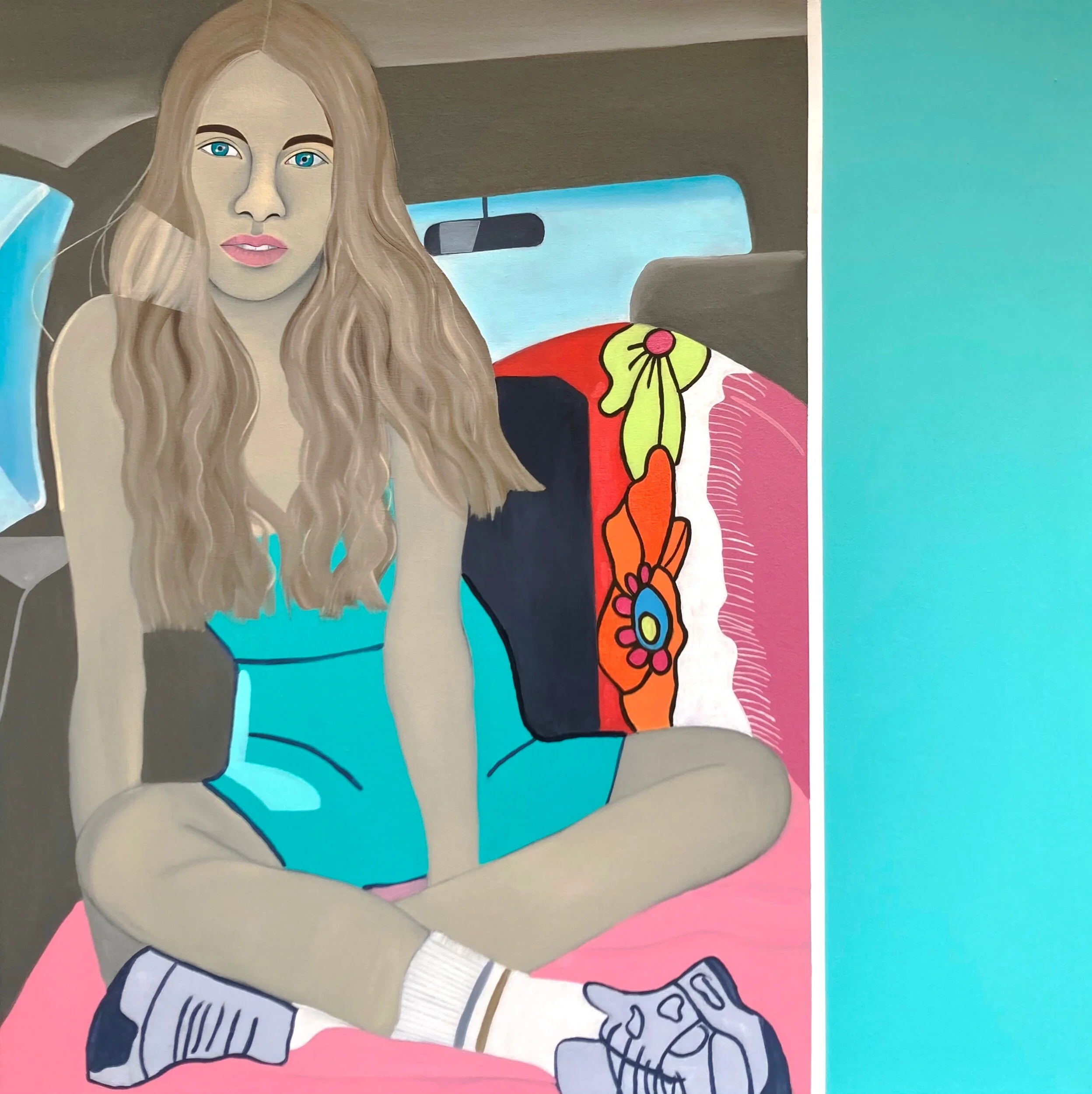   Seapalling,  Oil, Acrylic, on Canvas, 100 x 100 cm 