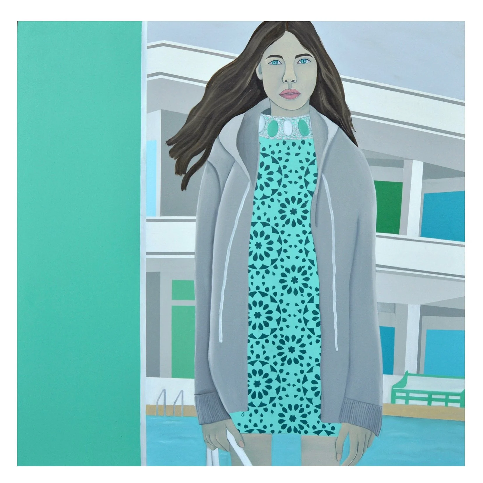   Nowhere,  Oil, Acrylic, on Canvas, 100 x 100 cm 