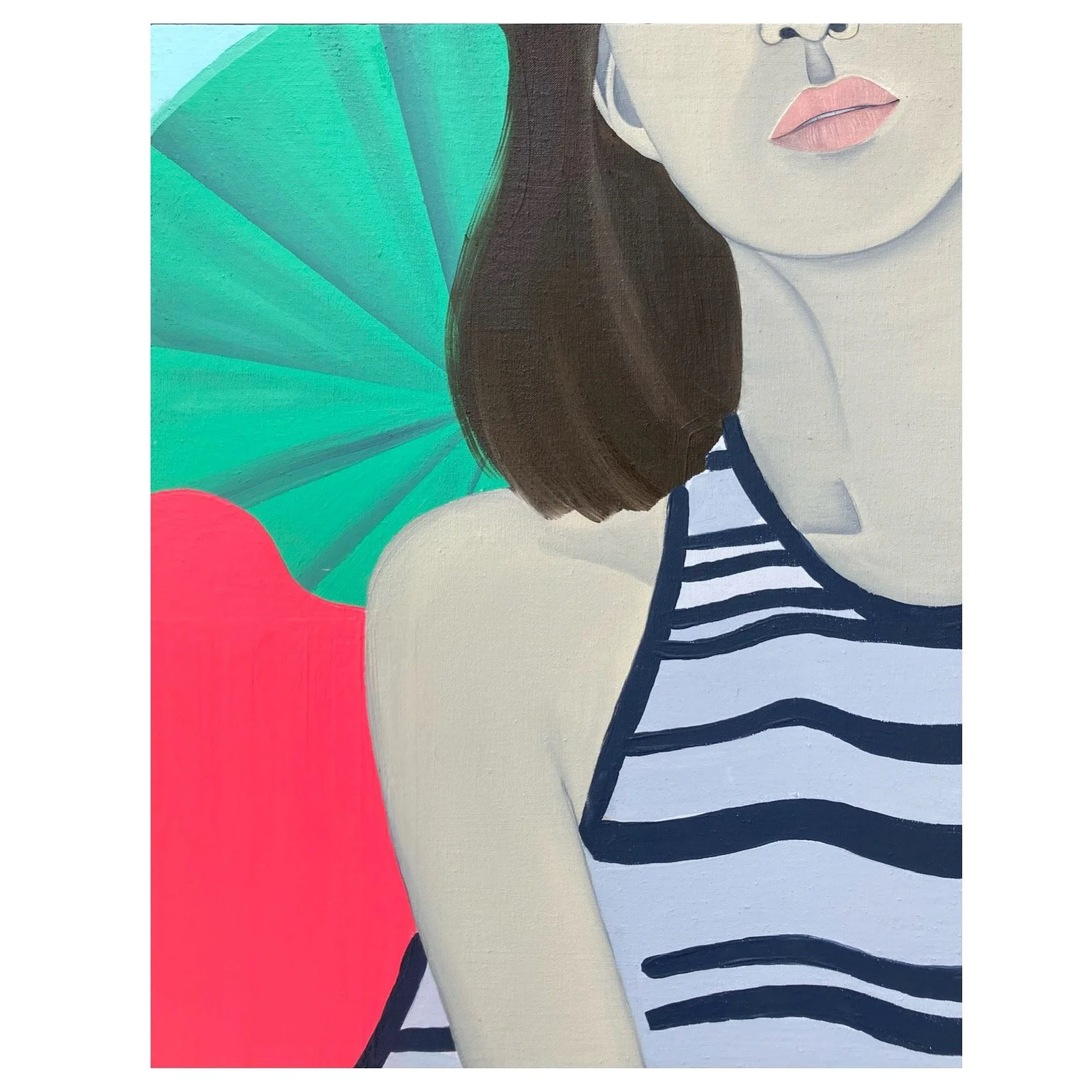   Tigerlily , Oil, Acrylic, on Linen, 49 x 39 cm 