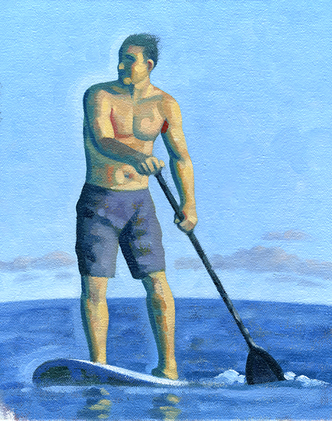 SOLD | PADDLE 1 STUDY, Oil on Canvas Board