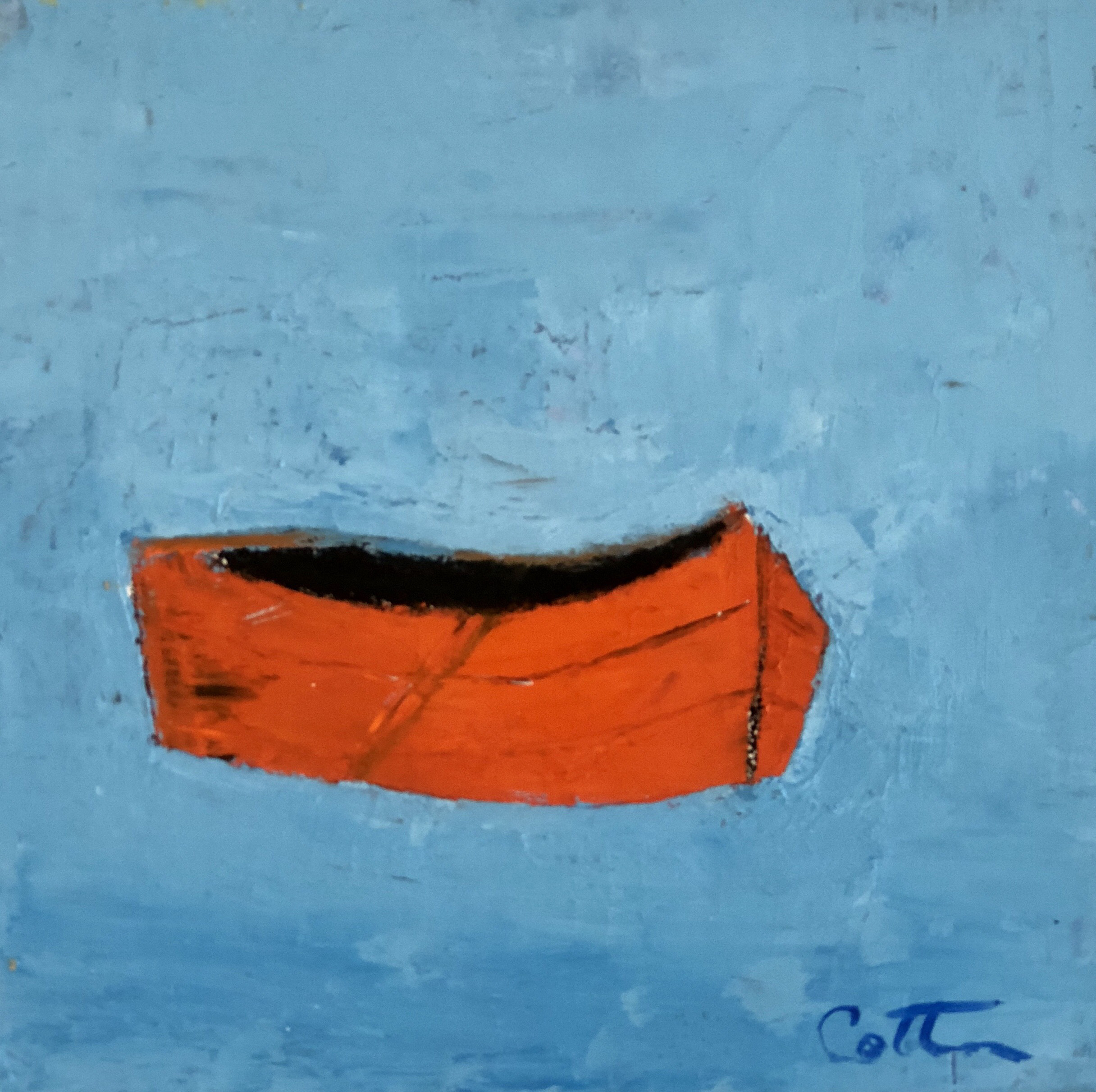 ORANGE DORY, 6"x 6", OIL ON PANEL