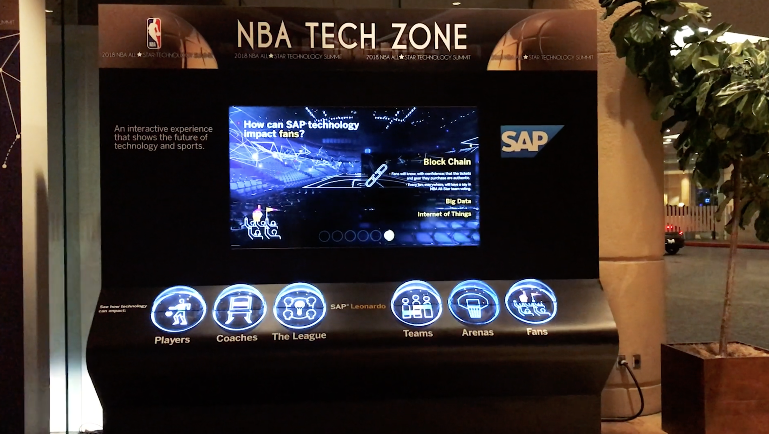 NBA tech summit display