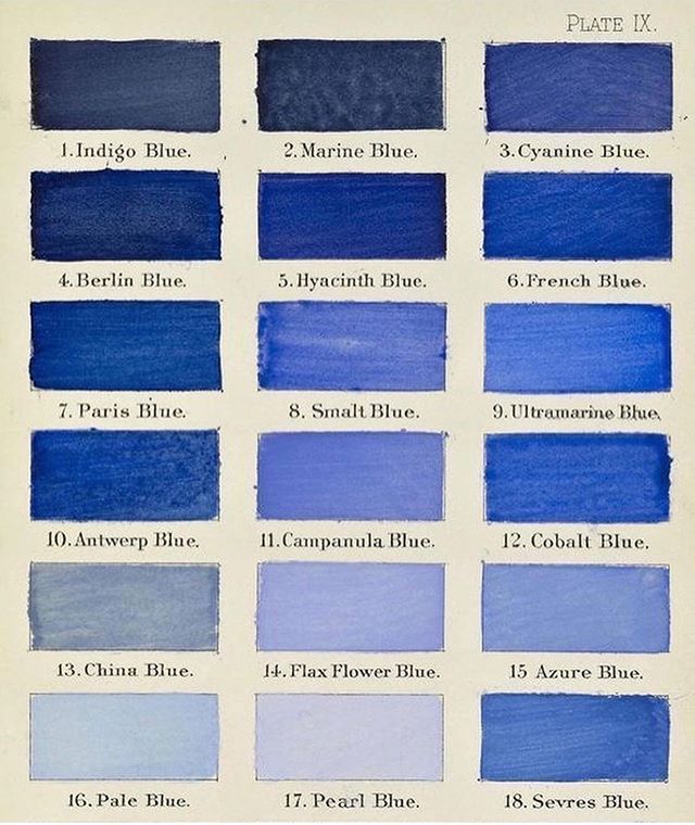Never met a shade of blue we didn&rsquo;t like. Image: Color Standards and Color Nomenclature by Robert Ridgway #regram @toryburch