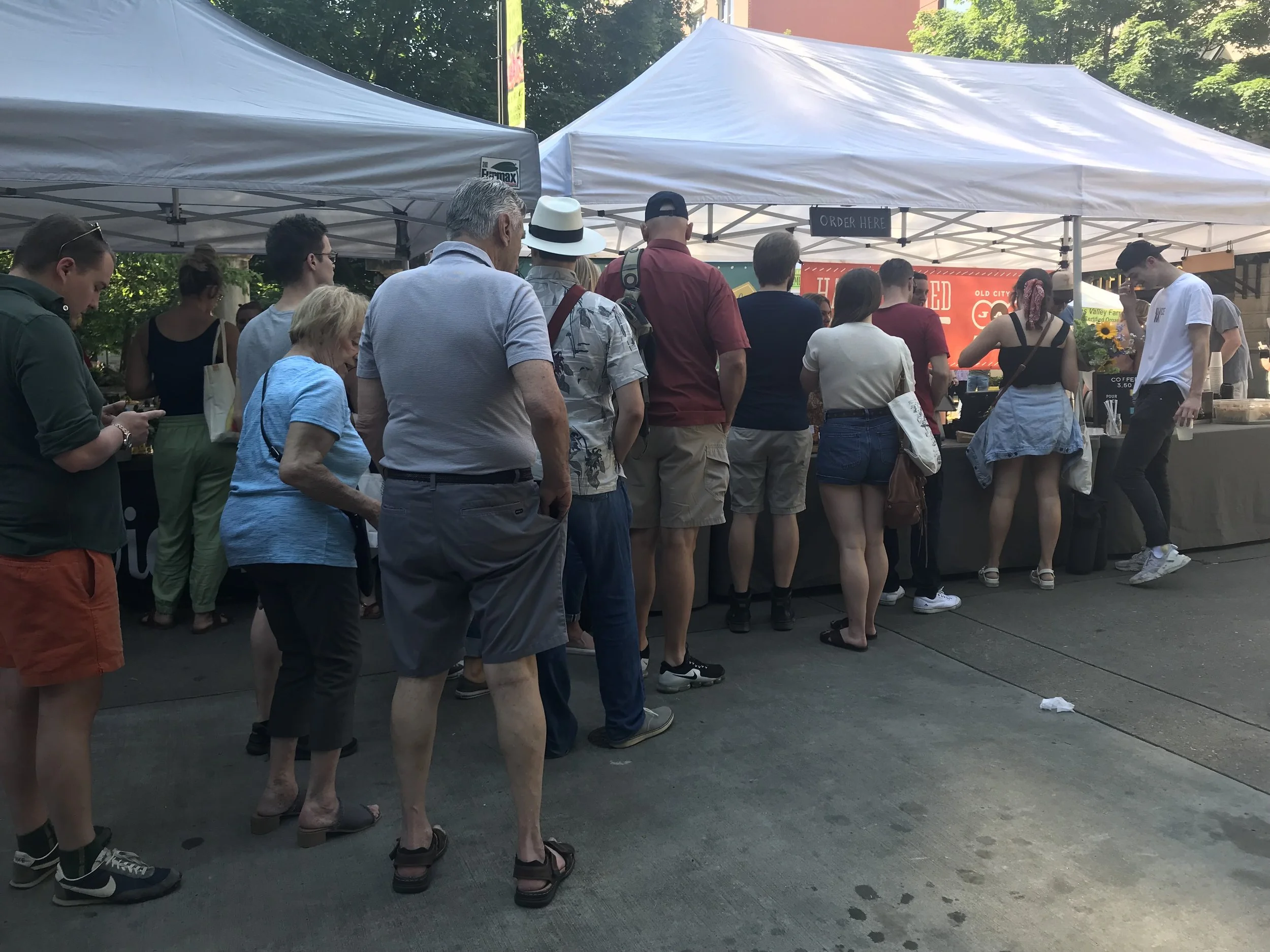 A line forms for pastries from Wild Love Bakehouse