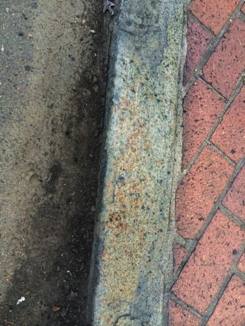 Same Kind of Different as Me. Street Curb. Painted out yellow curbs to match time period.