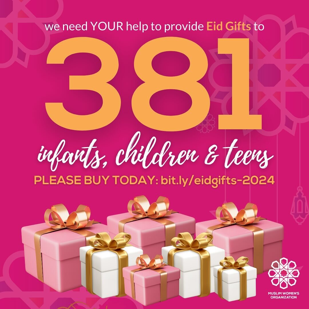 ✨ Alhamdulillah there&rsquo;s still time to provide CARE (Community Assistance for Ramadan &amp; Eid) to your neighbors in need! 🤲🏾✨

💖 We received Eid Gift requests for 381 infants, children, and teens. Use our Target Gift Registry to purchase a 