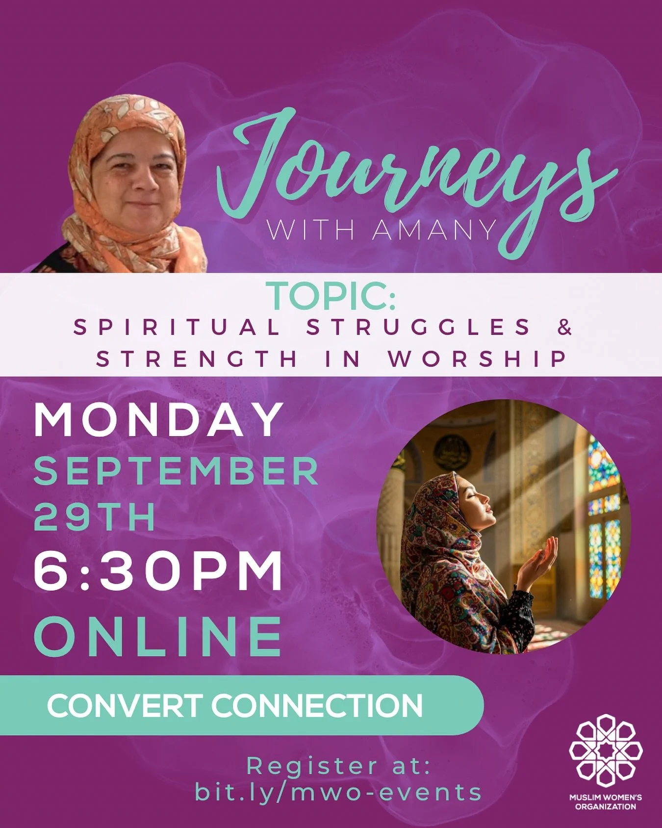 This month&rsquo;s Journey&rsquo;s Convert Connection session will answer any questions and offer support to one another in developing a consistent and sustainable routine in our acts of worship (such as prayer, dhikr, Qur&rsquo;an recitation, etc.),