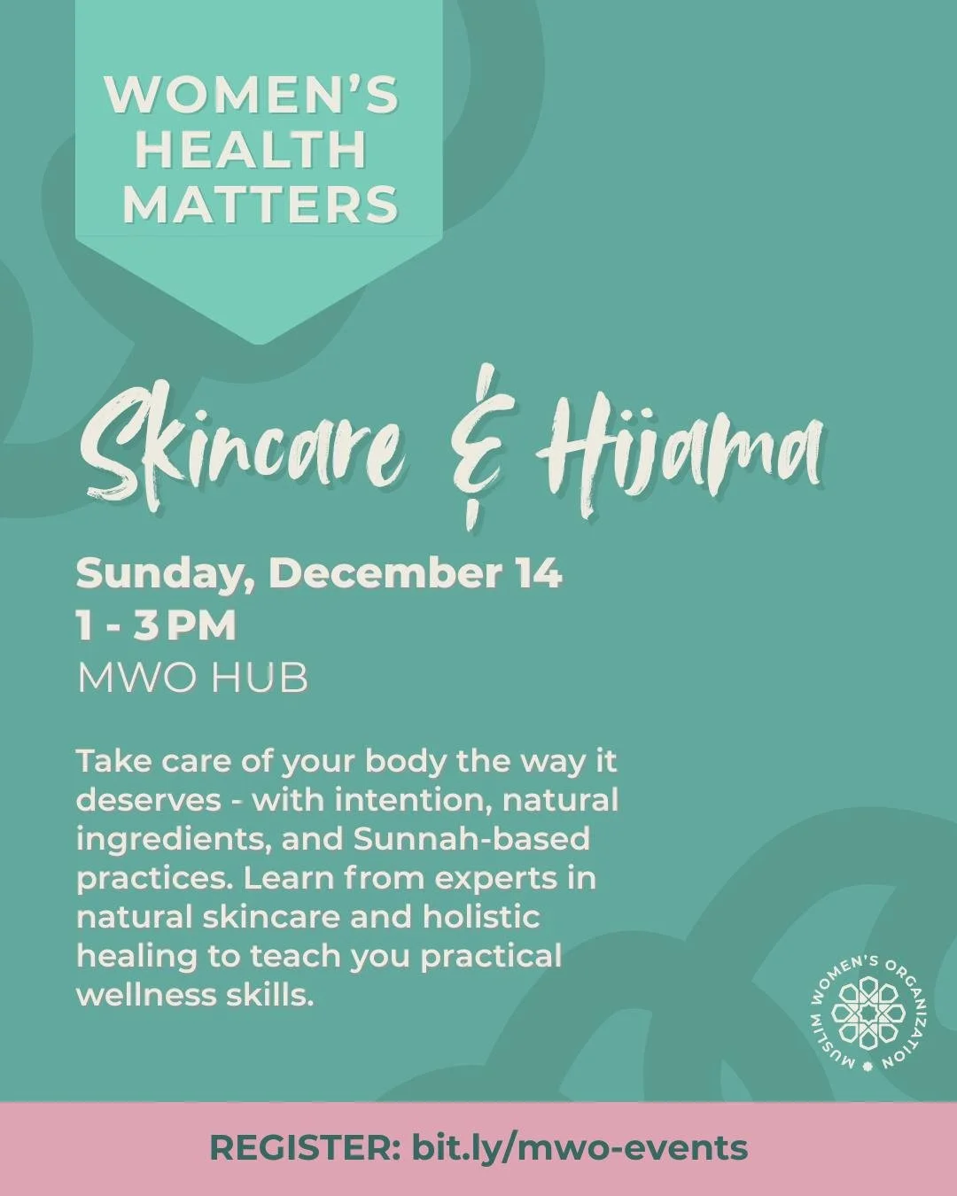 Our Women's Health Matters series continues during Open House Week!

✨ Make natural detergent (hands-on workshop)
✨ Discover Hijama benefits &amp; process
✨ Learn holistic health practices aligned with Islamic values

Join our in-house experts Halima