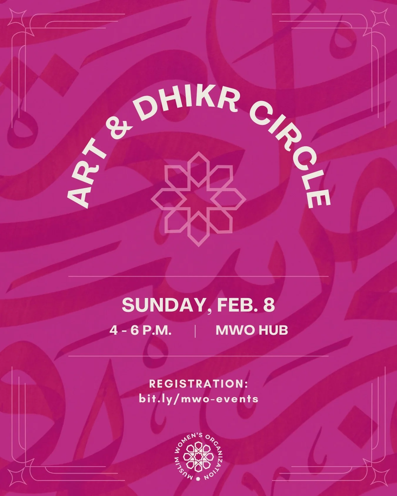 📿Art &amp; Dhikr is back this month. Join us on Sunday, 2/8 for a devotional circle of remembrance and creative expression as we dive into one of Allah&rsquo;s Beautiful Names.

Limited spots.
🔗 Link in bio