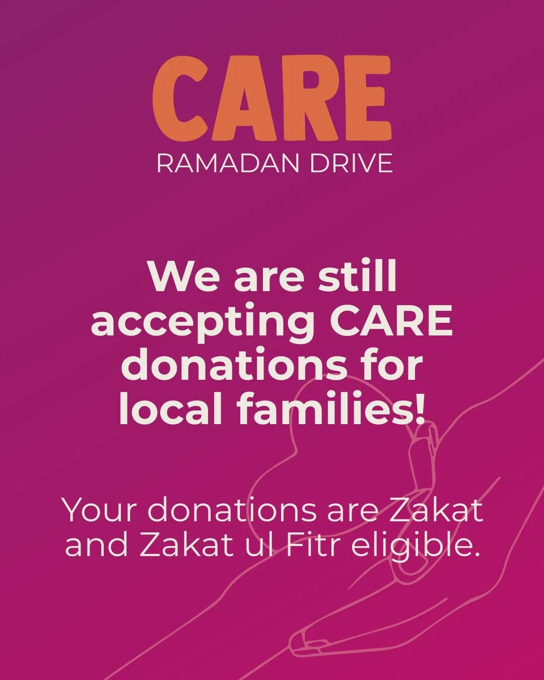 Wondering how to pay your zakat? The MWO is still collecting zakat funds to distribute during Ramadan through our CARE program. Our team connects personally with women in our community to ensure that they are receiving the aid that they need to spend