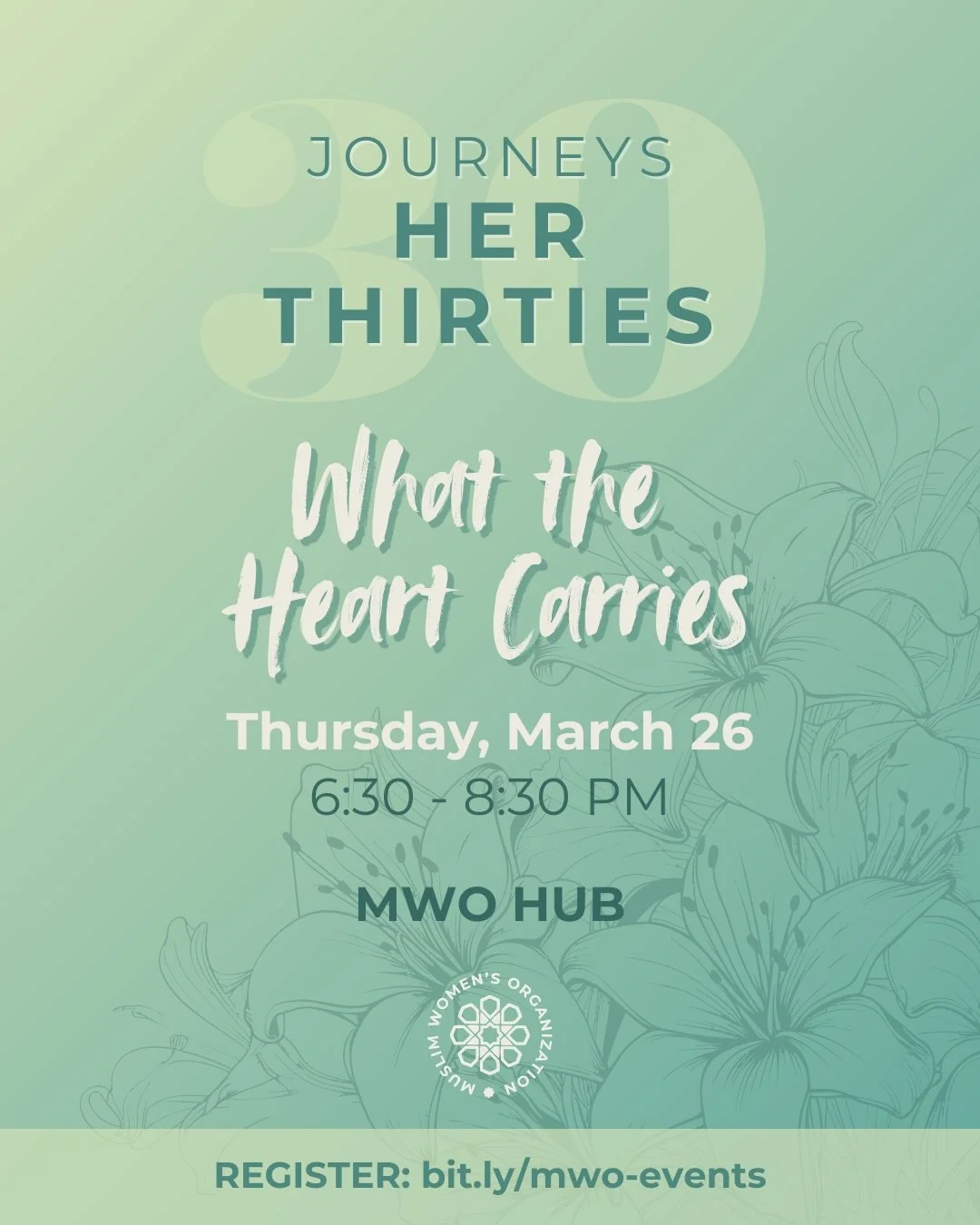Allah knows what the heart carries. This month&rsquo;s Her Thirties gathering is a space to sit with it together. The things we carry quietly, the questions that go unnamed, the hopes we haven&rsquo;t said out loud yet. Shared stories and honest refl
