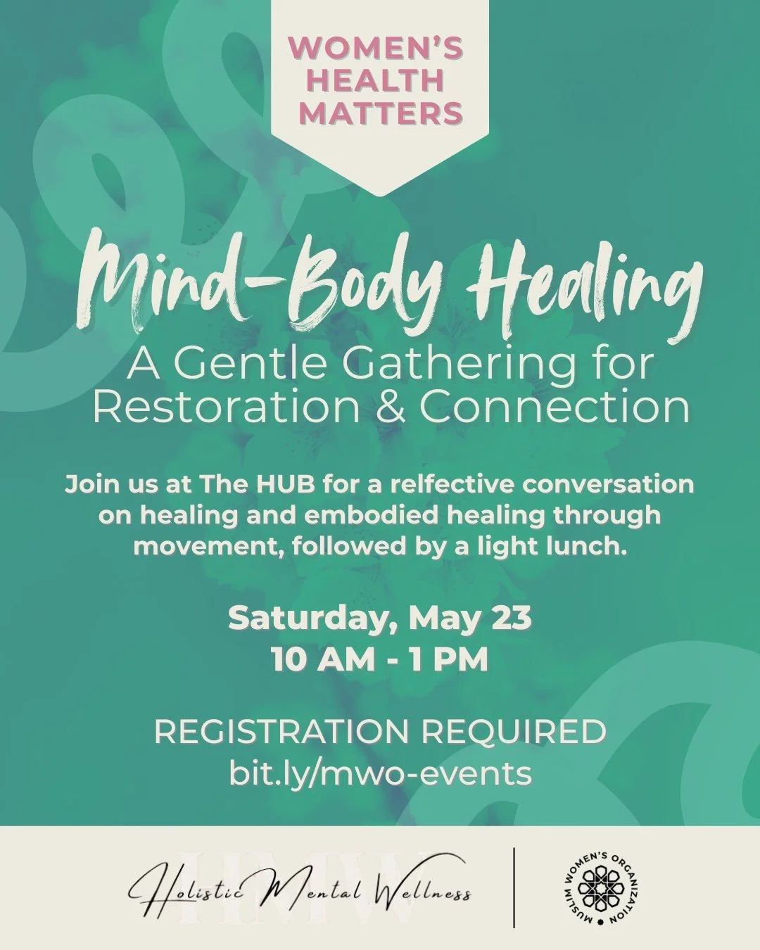 Taking care of yourself is 'ibadah (worship): nurturing the bodies, minds and hearts that God blessed us with. Start your weekend right! Join us on May 23rd for a morning of mind-body healing, where we will gather to restore and connect with ourselve