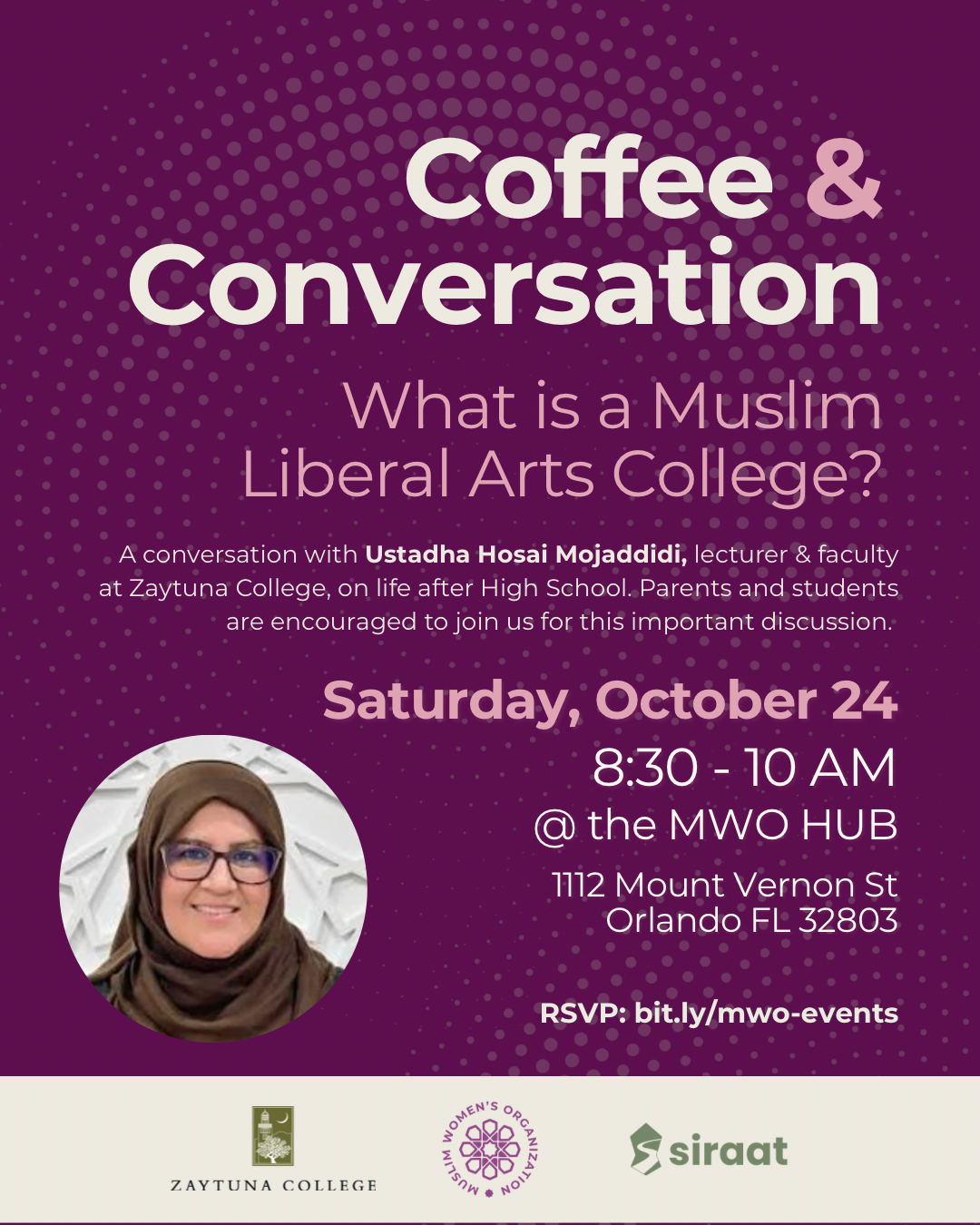Coffee &amp; Conversation with Ustadha Hosai Mojaddidi