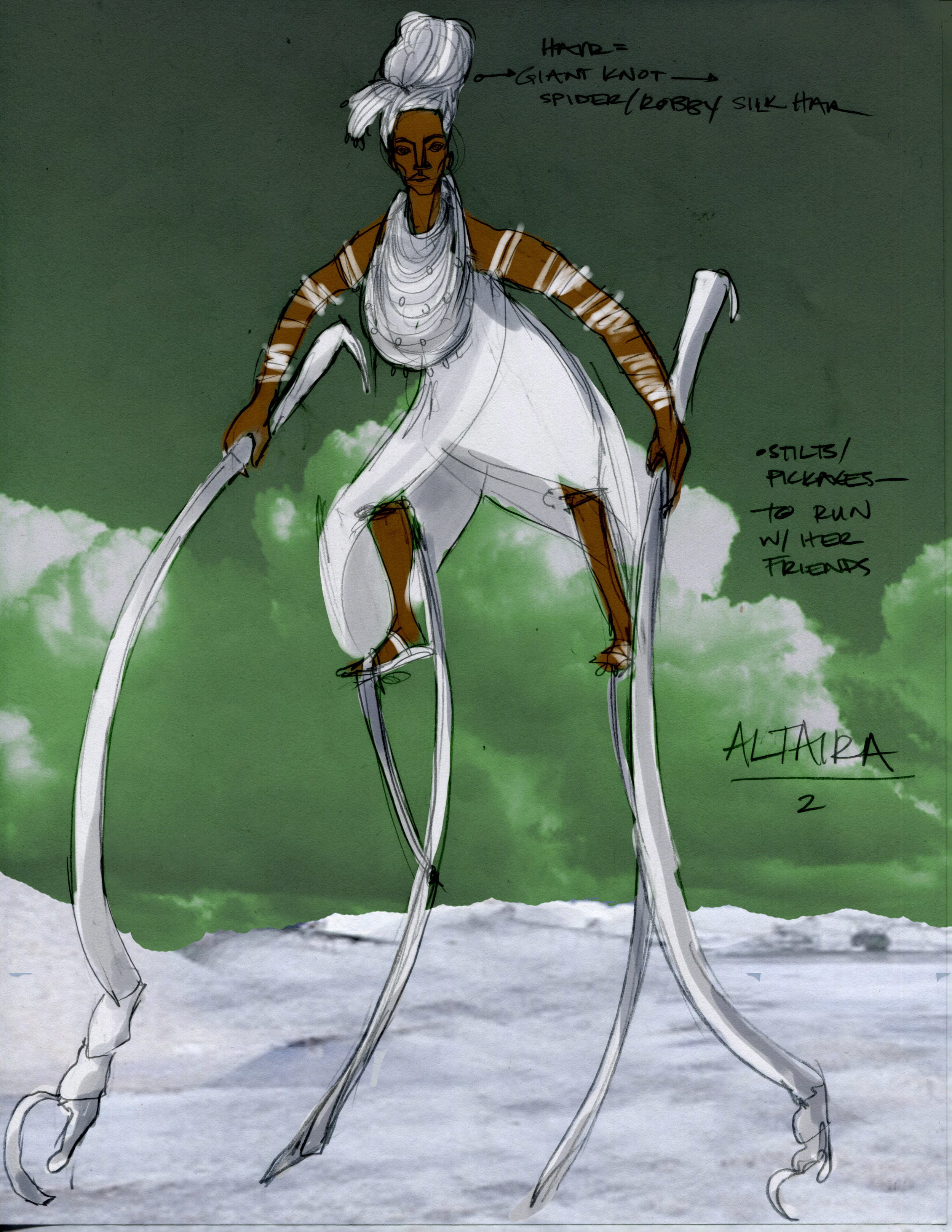Altaira on stilts