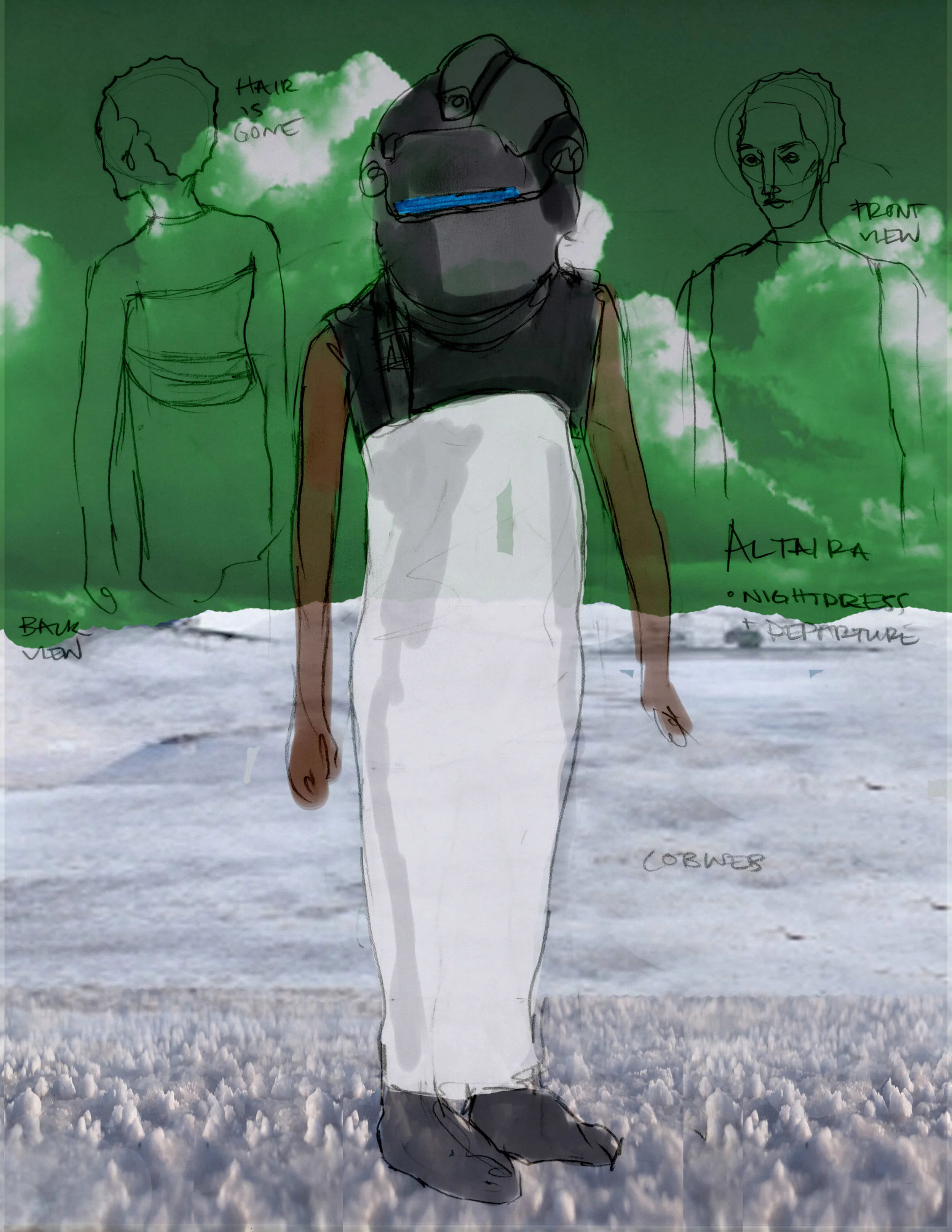 Altaira, end: nightgown with space gear