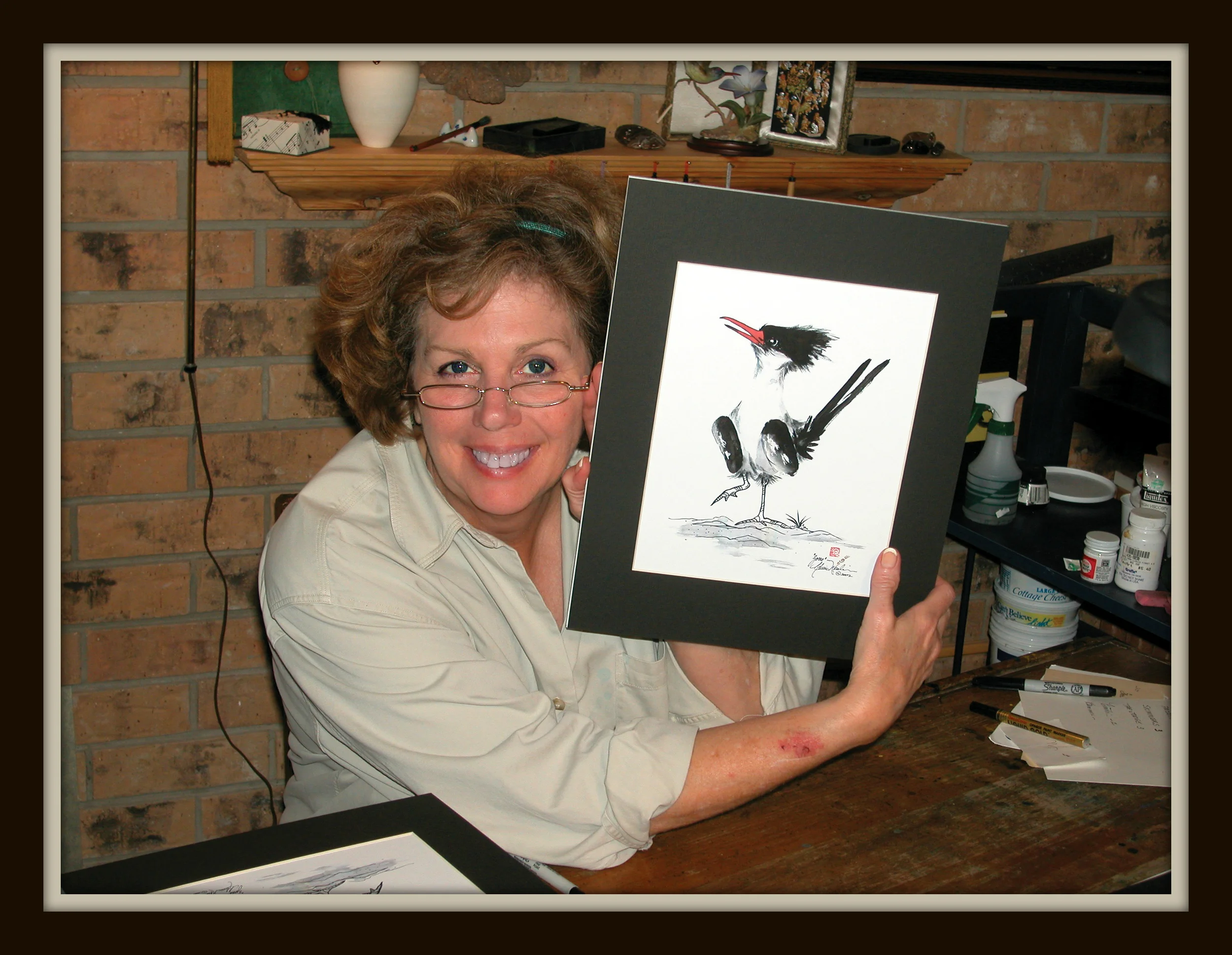 Duckie - Wild Bird Painter / Master Jeweler Our Duckie - Cherie Nowlin McBride - is the artistic fuel powering Duckie and the Grackle Gallery and Jewelry Studio. Duckie creates stunning wild bird paintings that reside in homes across Texas. In addition, Duckie is a master jeweler, having built years of experience and trust in her home town. Duckie was born to paint! Her wild bird images began making a stir in 2004. We invite you to browse her paintings and pick your favorites.
