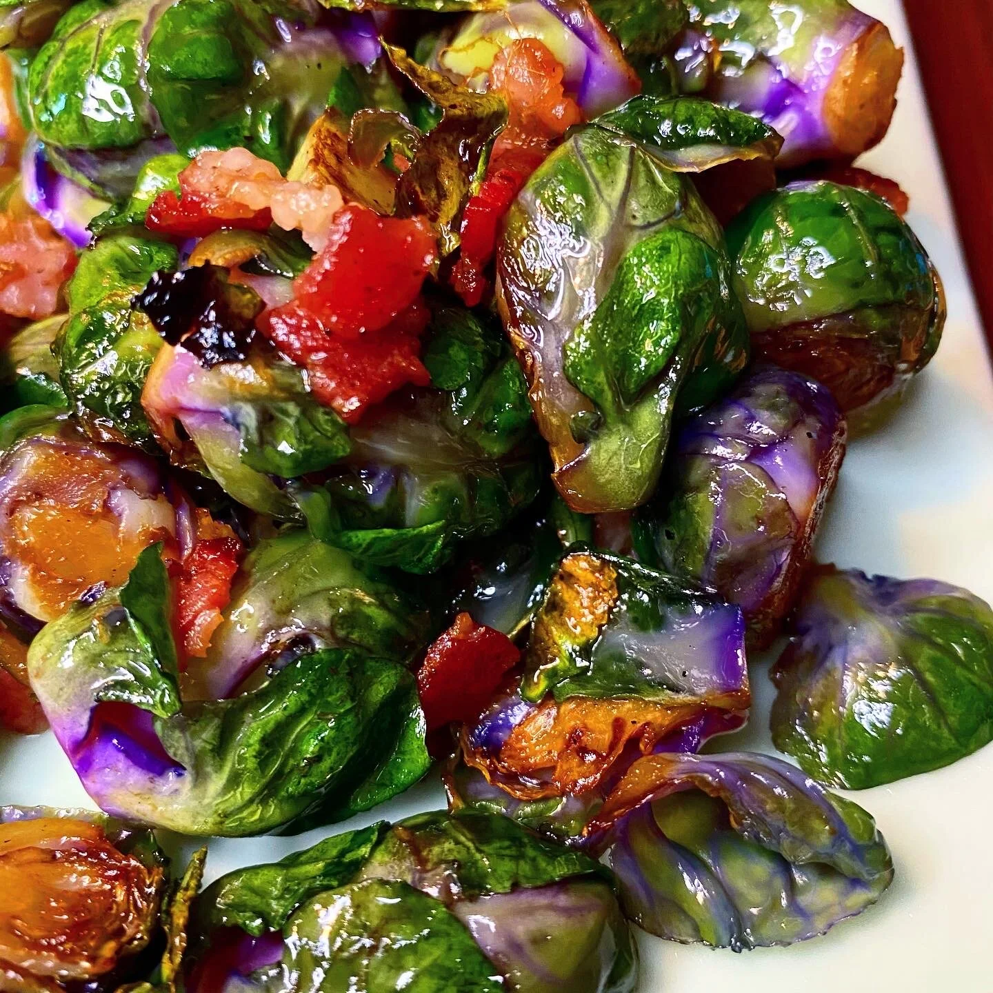 Steam/Fried Bacon Brussel Sprouts