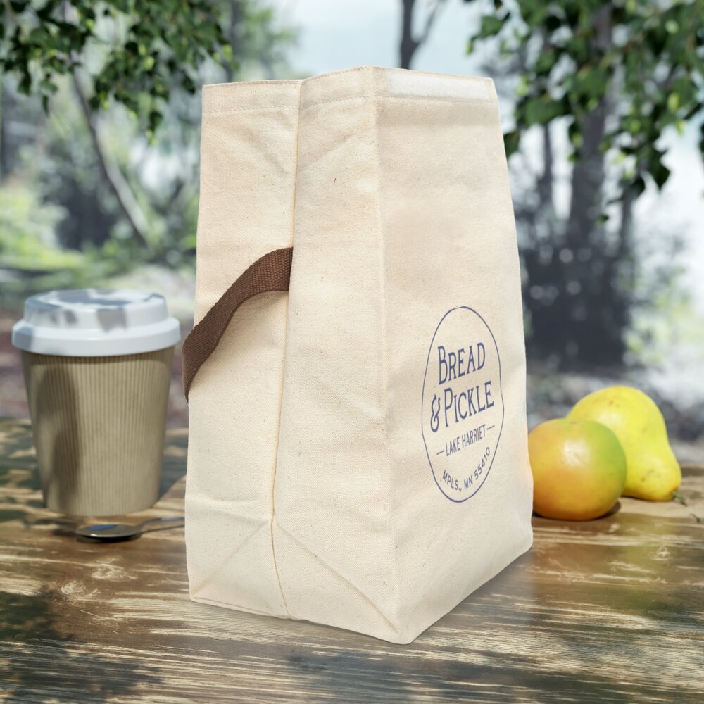 Bread & Pickle Canvas Lunch Bag With Strap — Bread & Pickle
