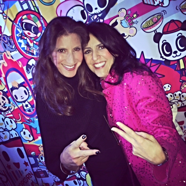 tokidoki 10 Year Anniversary Party, left to right: Tami Holzman (Me) and Pooneh Mohajer, CEO and Co-Founder, tokidoki
