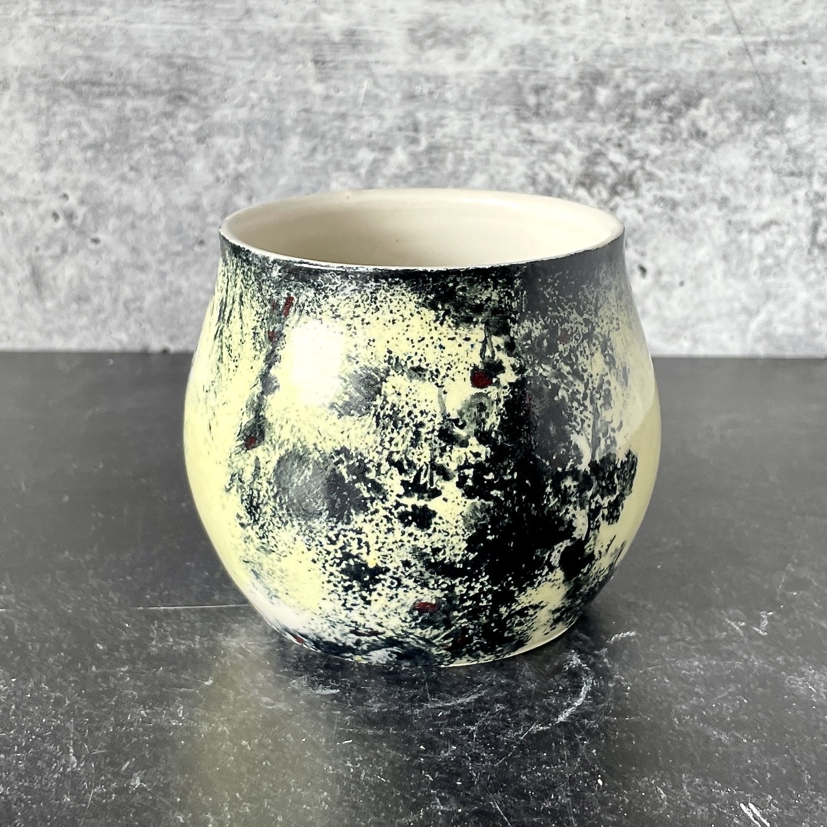 Hand Painted Abstract Design Cup