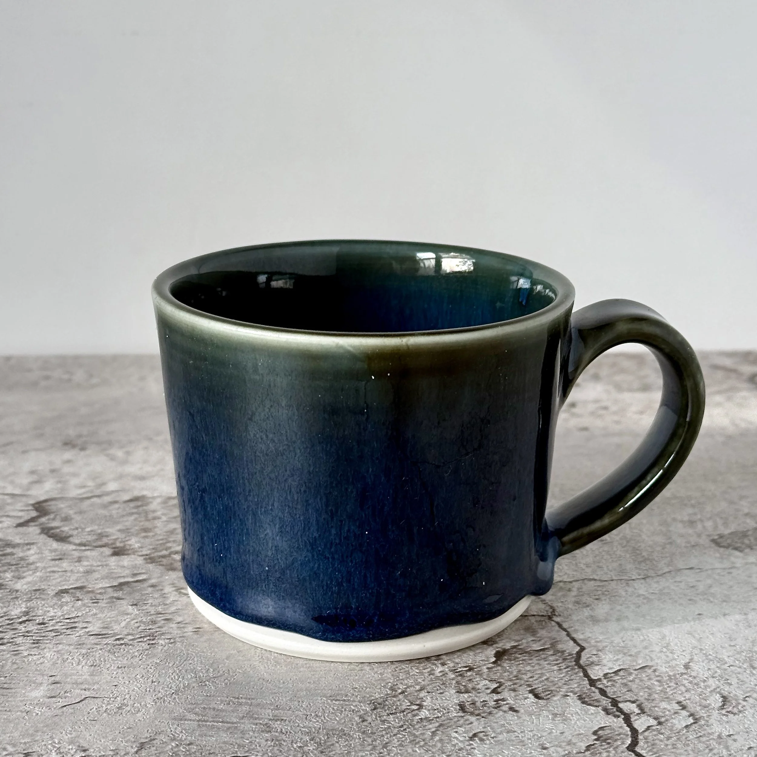 Drippy Deep Blue Sea Porcelain Mug