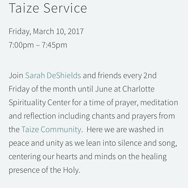 Join us this Friday for taize! Also check our website for upcoming events, link in profile