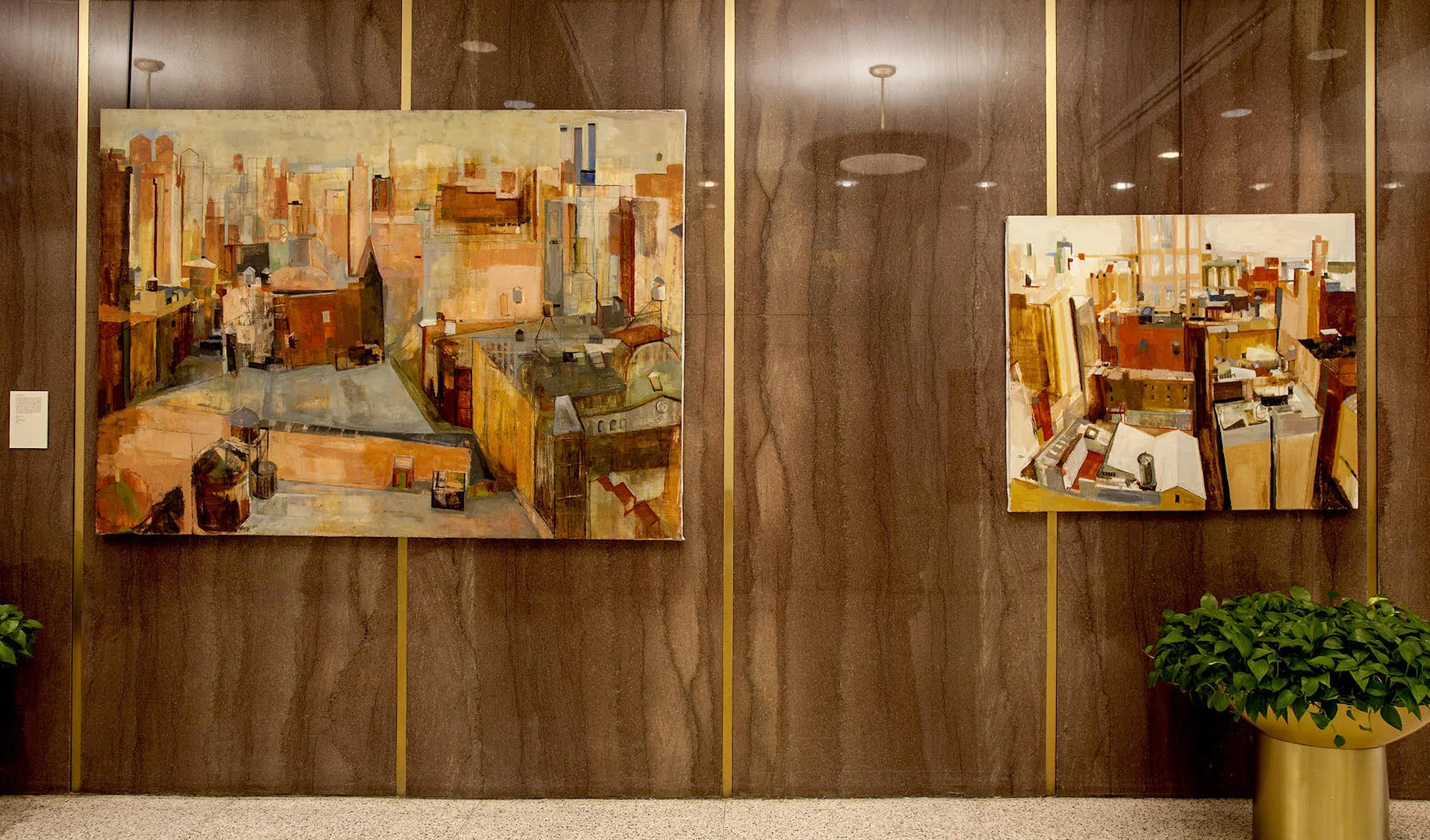 1. "Harlem Views" exhibition, Union Square (left) and Alleys and Towers shown.
