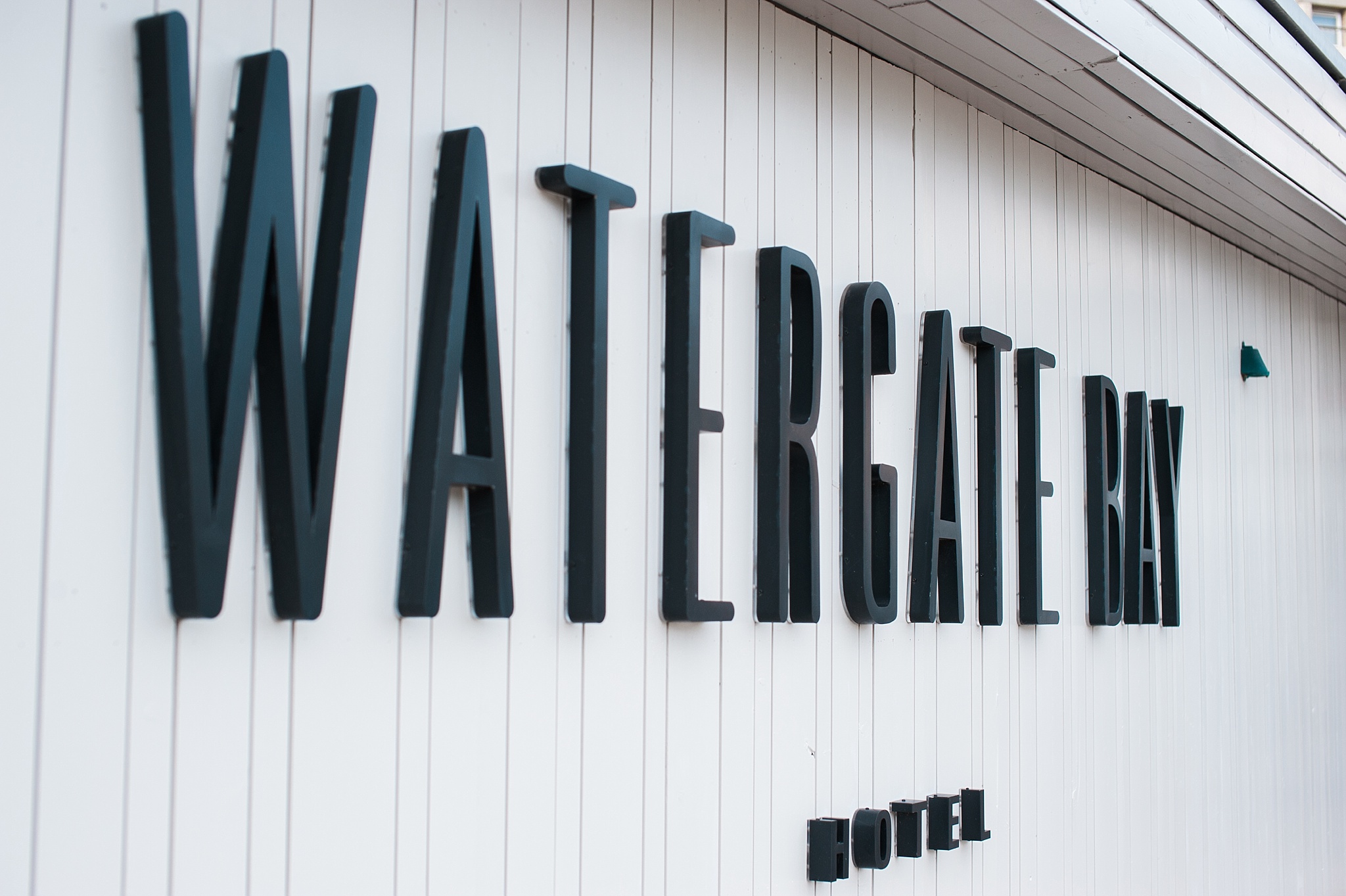 sign for the watergate bay hotel in Newquay, Cornwall