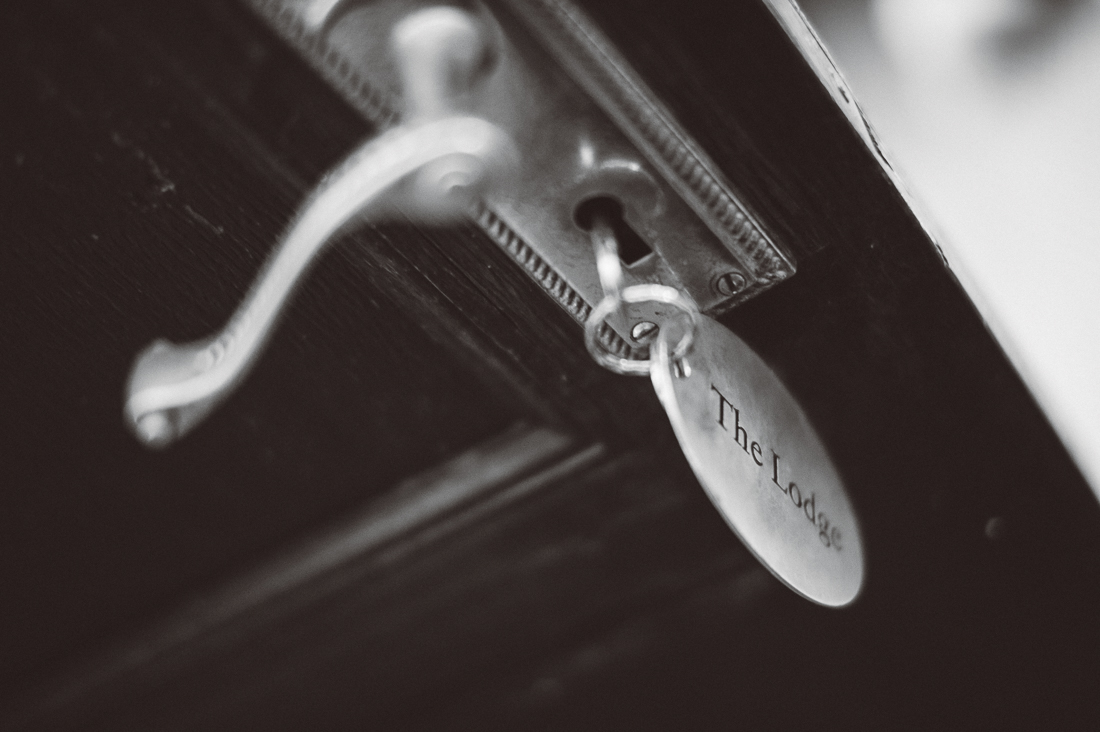 Detailed photography of the key to Eaves Halls' Lodge 