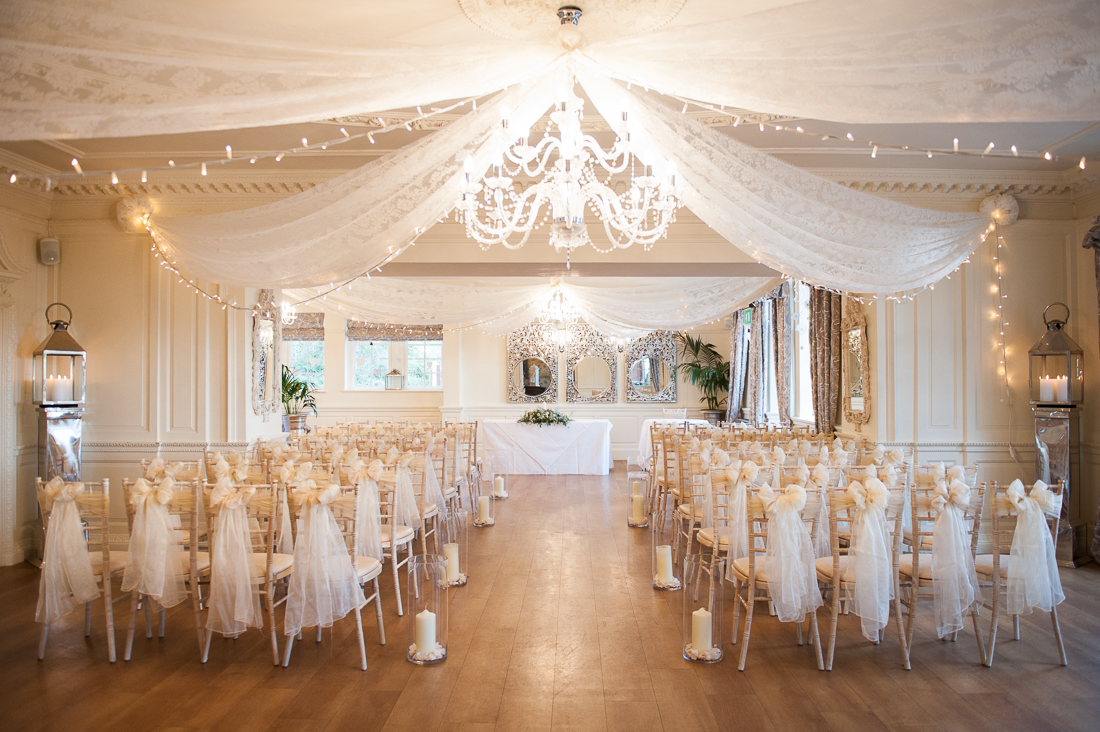 Eave Hall dressed ready for the wedding ceremony. Lancashire wedding photography 