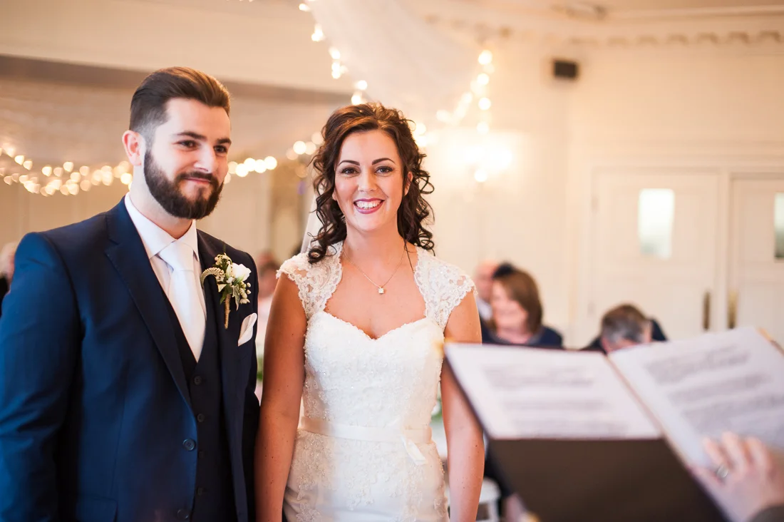 bride and groom saying their wedding vows