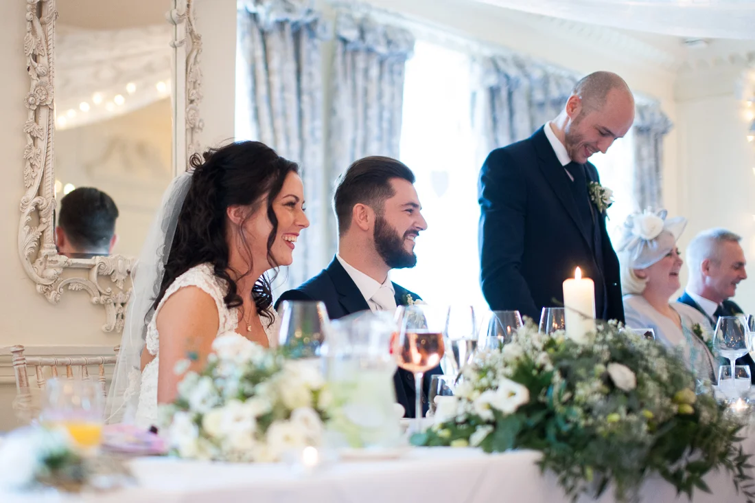 Best man giving his speech