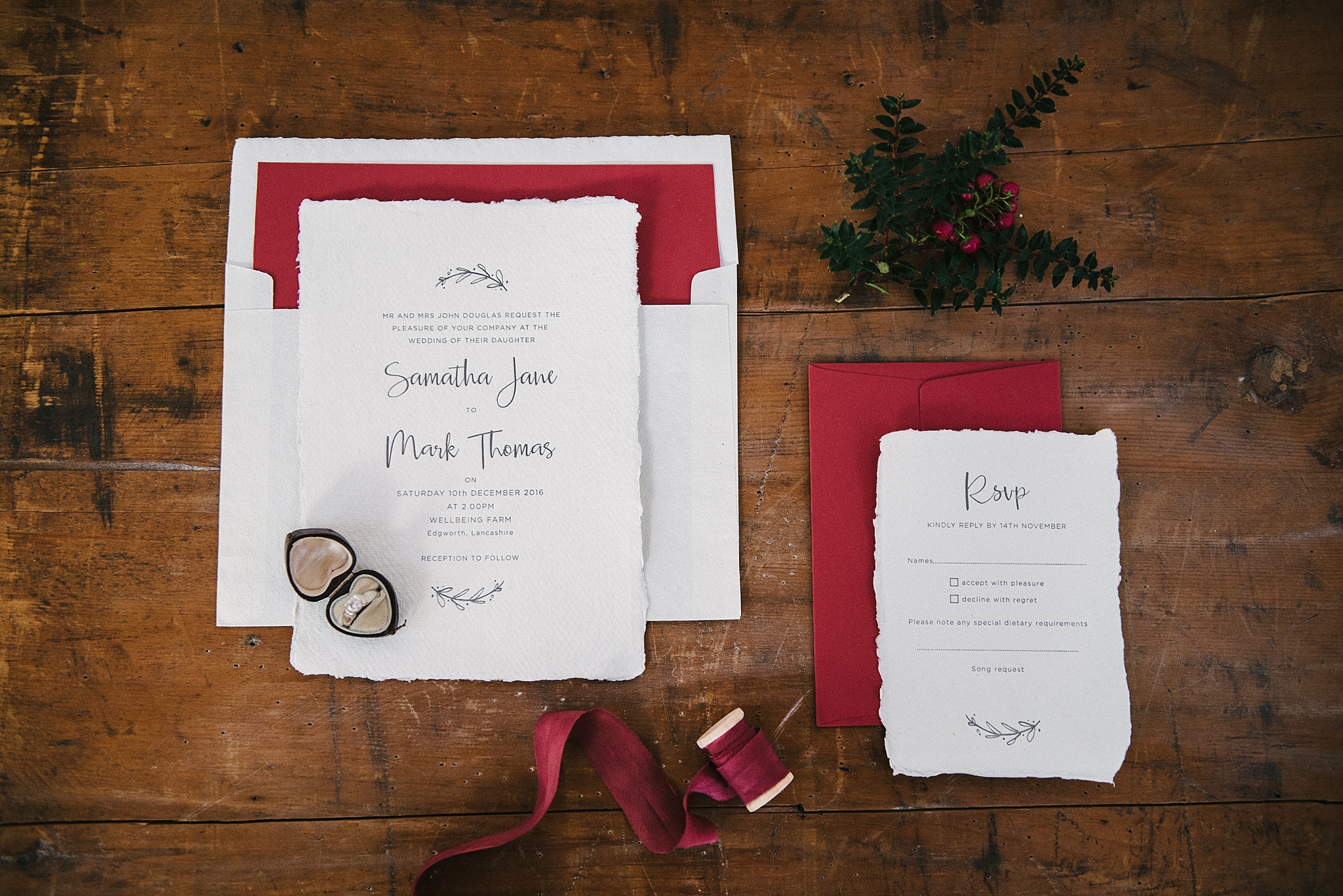 Letterpress wedding stationery for Print for Love in Lancashire. 