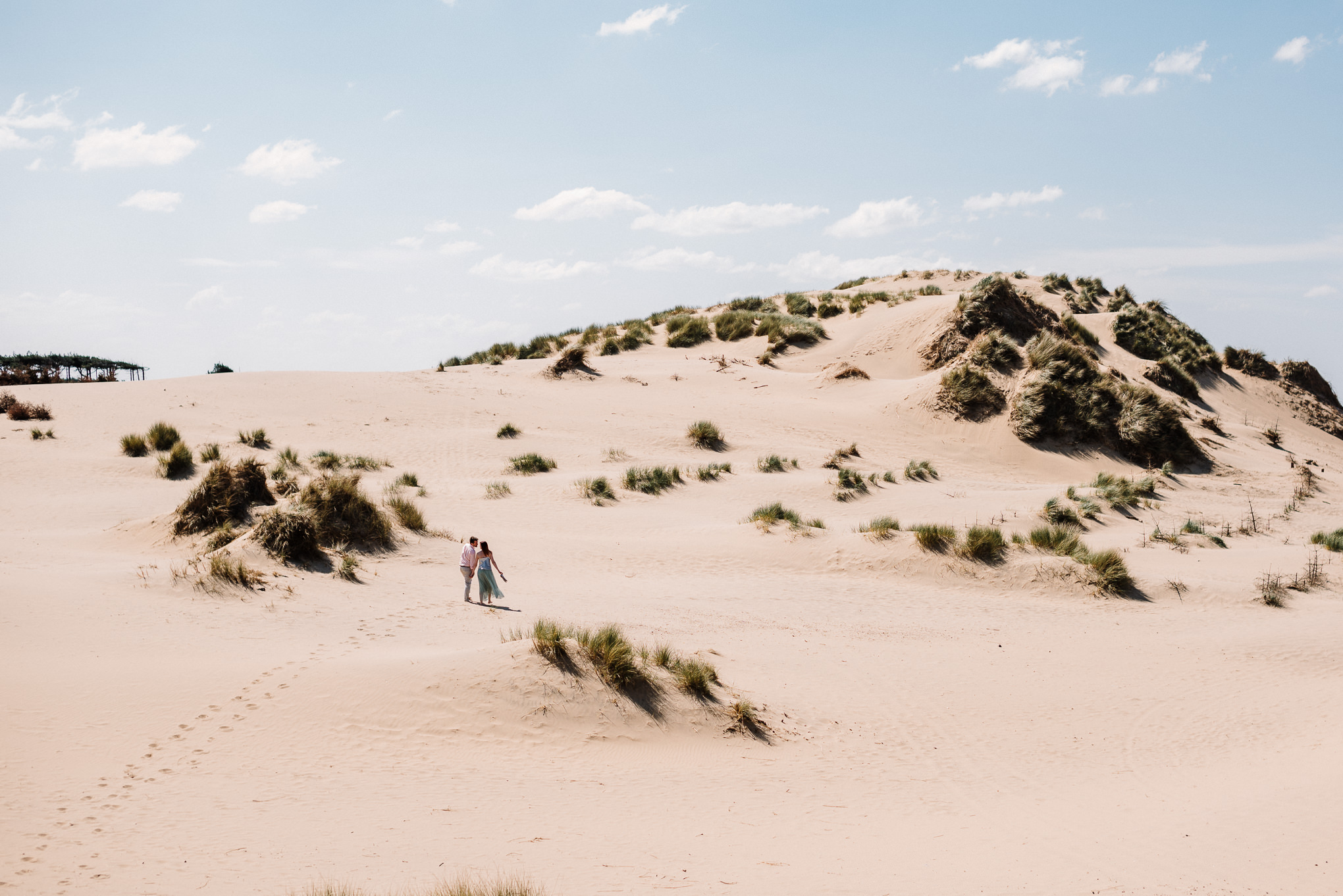 Landscape shot of Formby Beach. Liverpool wedding photographer